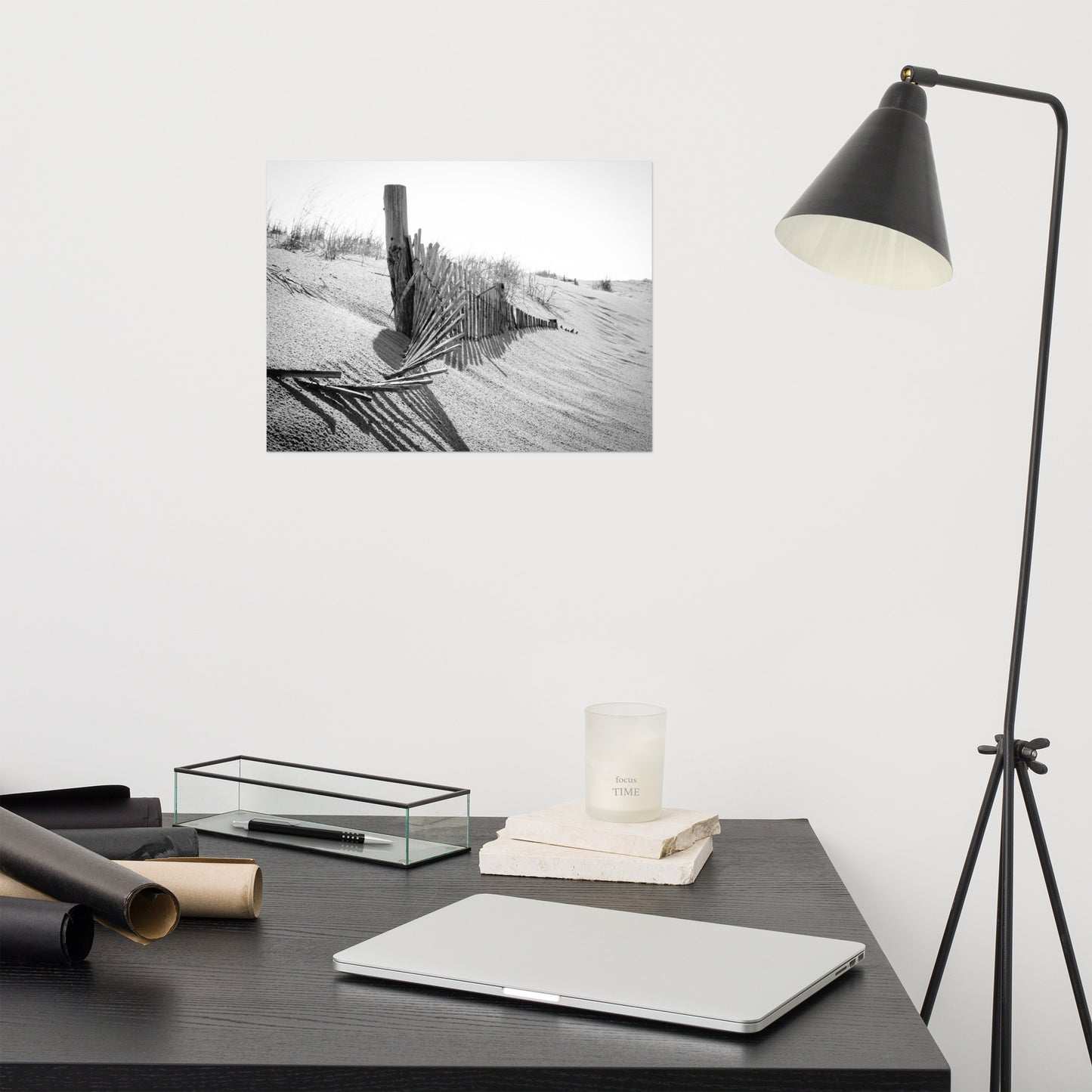 High Key Dunes Black and White Coastal Landscape Photo Loose Wall Art Prints