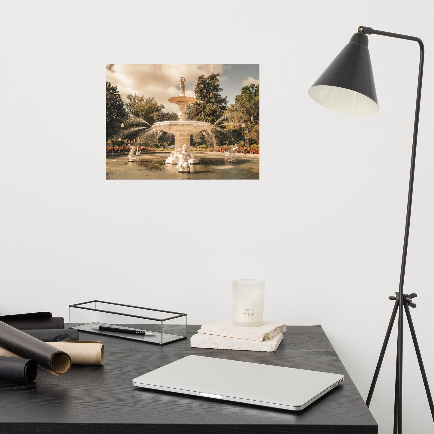 Fountain Forsyth Park Savannah Ga 3 Loose Wall Art Print