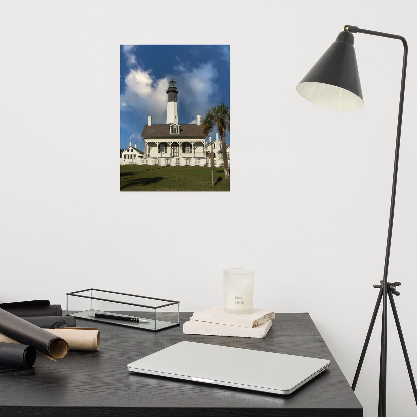 Tybee Island Lighthouse Coastal Architectural Landscape Photo Loose Wall Art Print