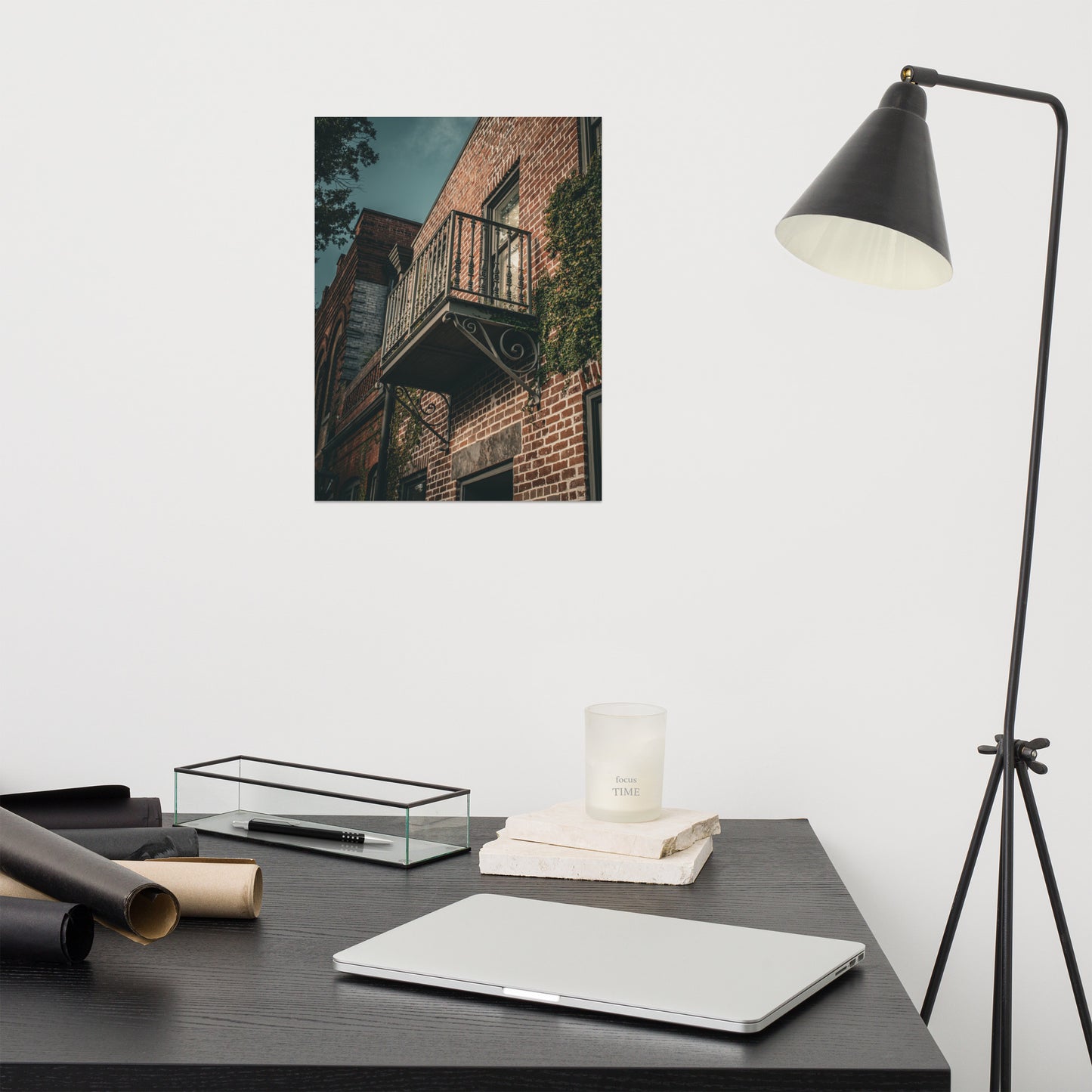 Old Iron Balcony Savannah Ga 3 Architectural Photo Loose Wall Art Print