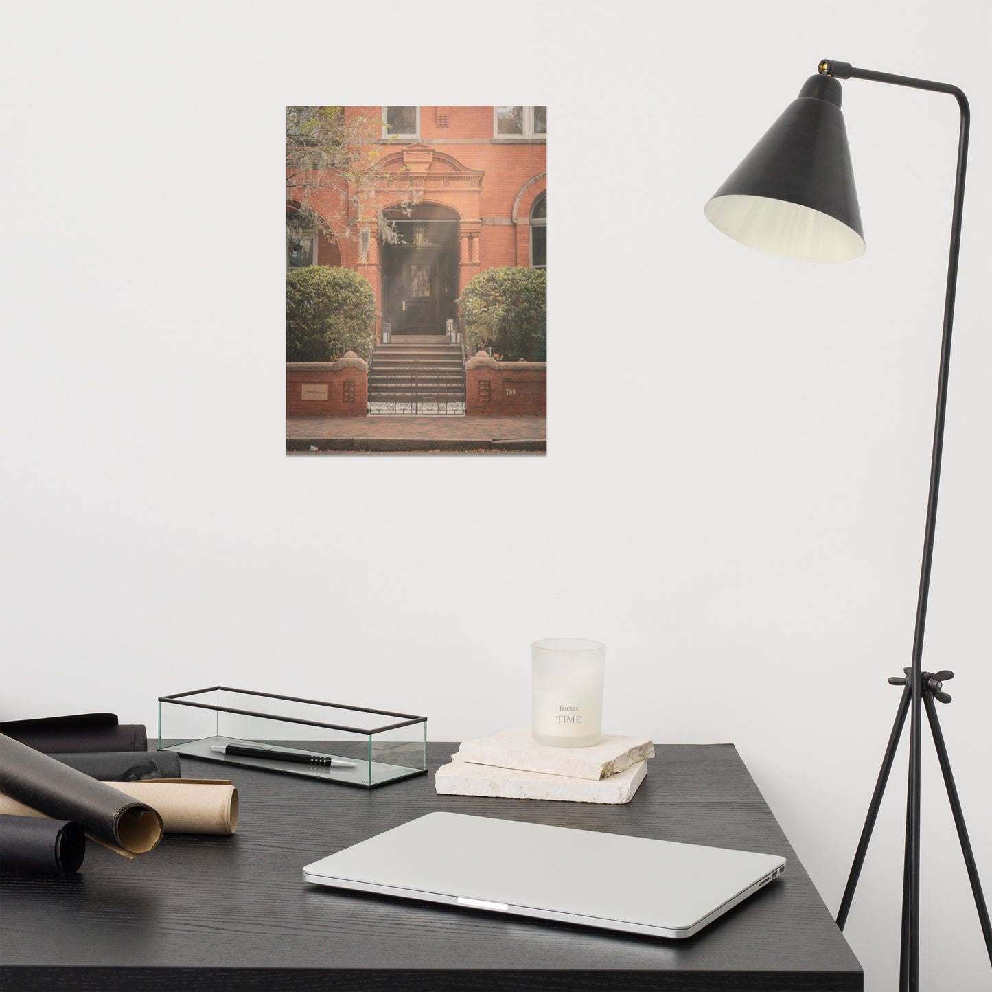 Lewis Kayton House Doorway Mansion on Forsyth Park Loose Wall Art Print