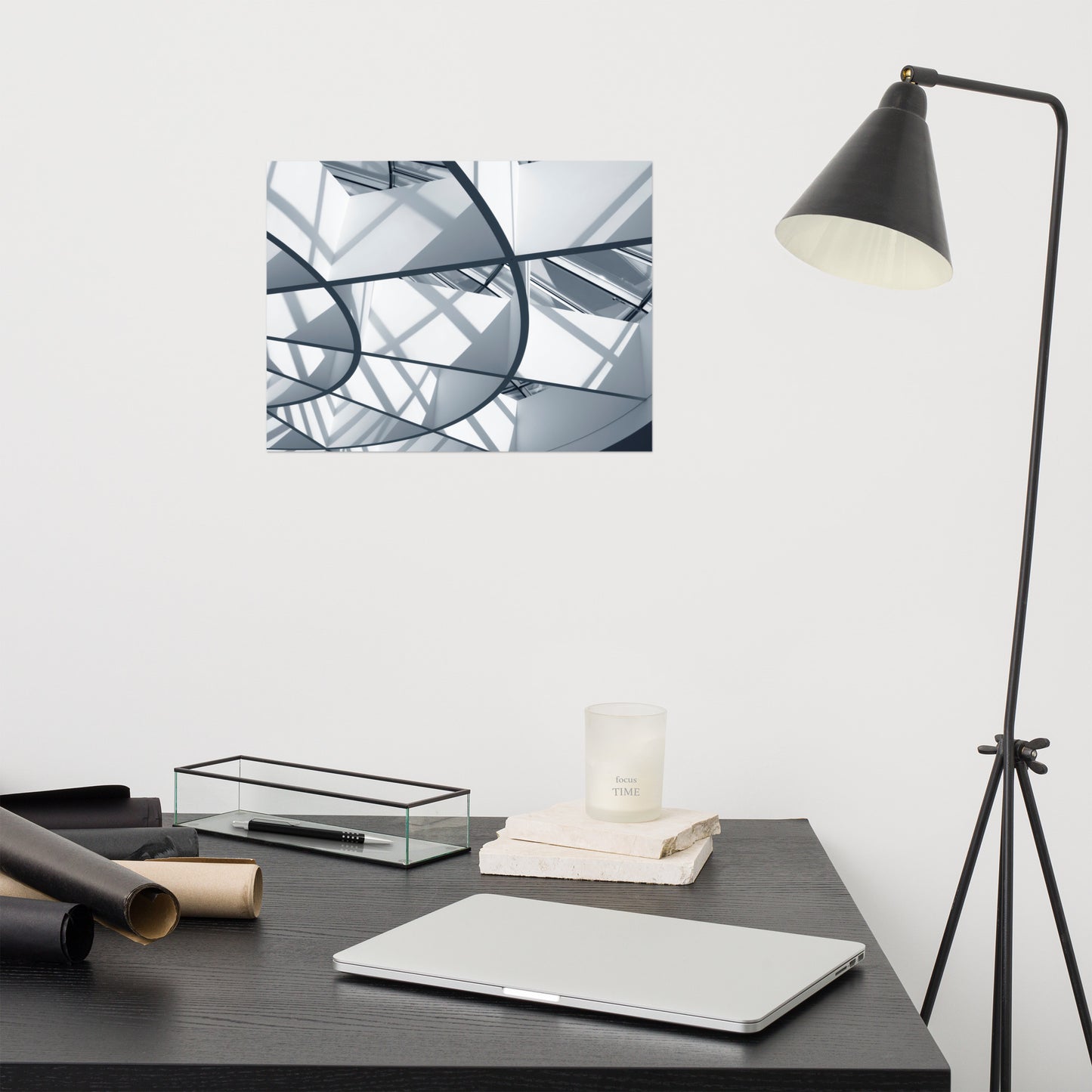Architectural Wall Prints: Interwoven Lines Frameless Photograph Art Print