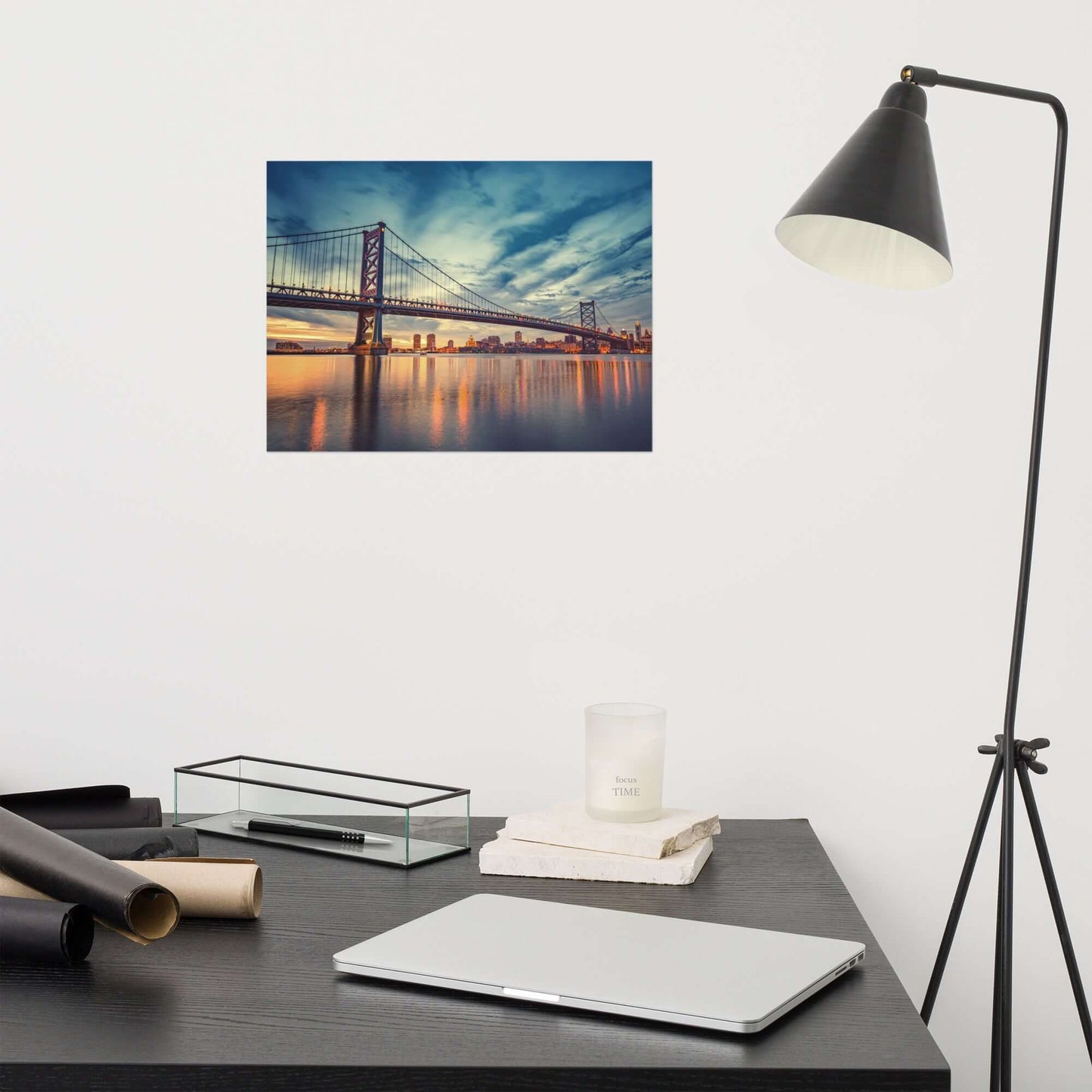 Landscape Architecture Photography: Steel Lace at Dusk Frameable Photograph Art Print