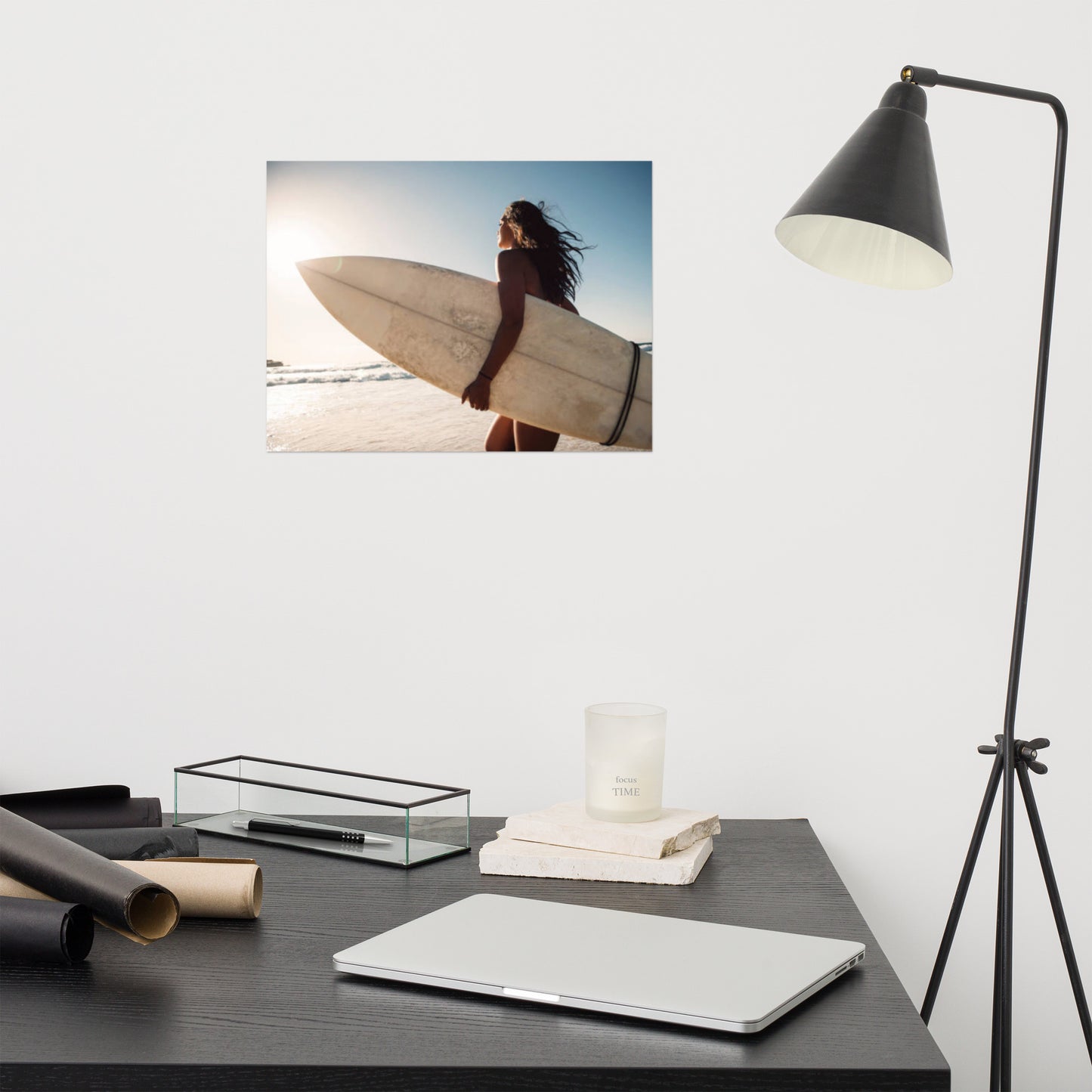 Coastal Calm Surfing Lifestyle Photograph Loose Wall Art Print