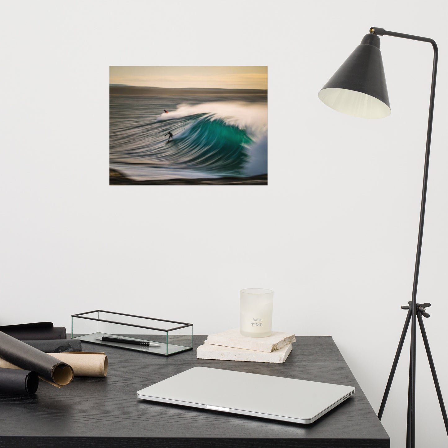 A Surfer's Dance with Light Lifestyle / Abstract / Landscape Photograph Loose Wall Art Print