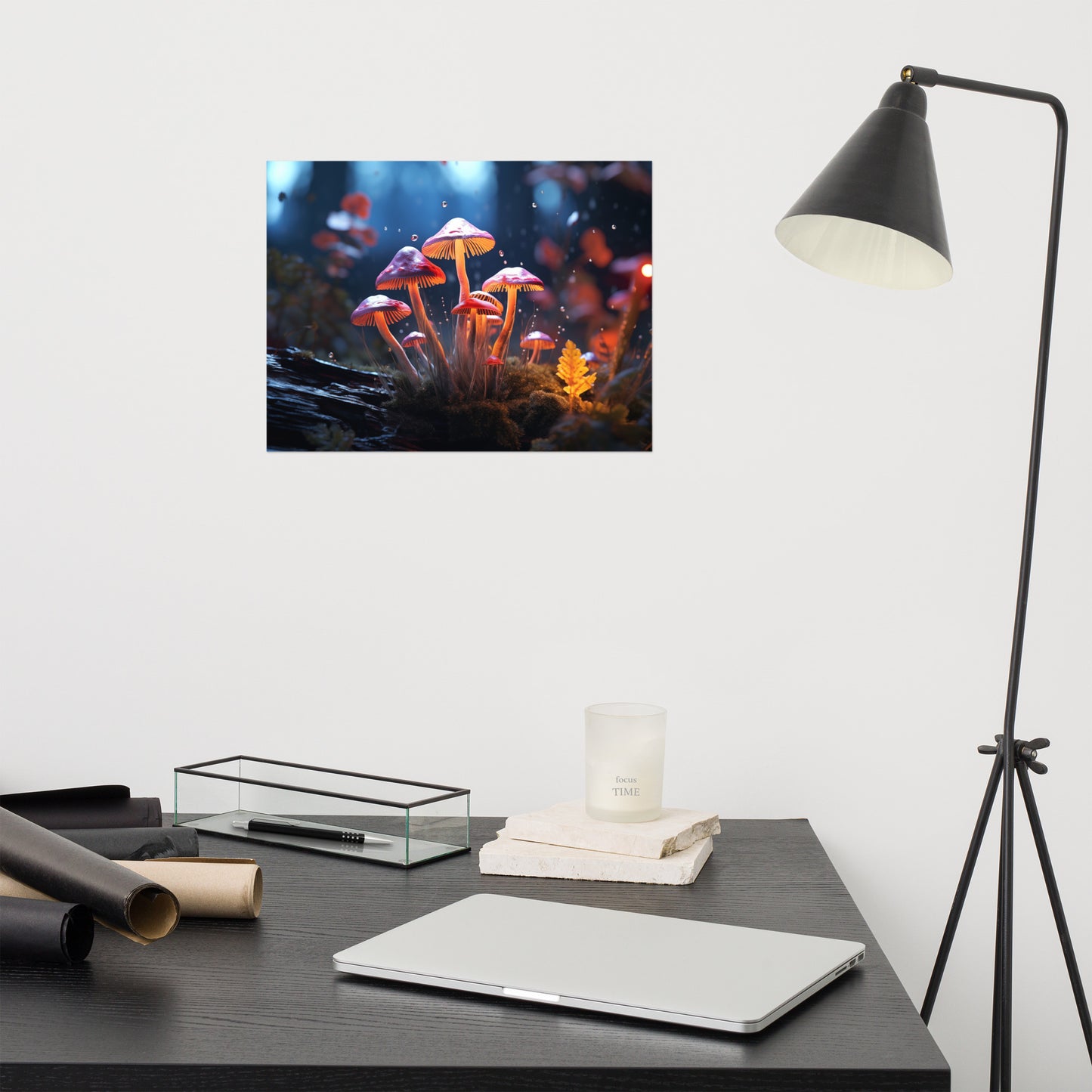 Abstract Wall Art: "Phosphorescent Fungi" - Minimal / Modern / Botanical Loose Print