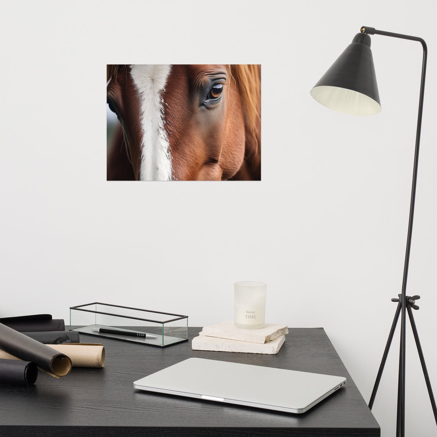 Farm Style Wall Art: "A Gentle Giant's Eye" - Photorealism Painting - Digital Artwork Loose Art Print