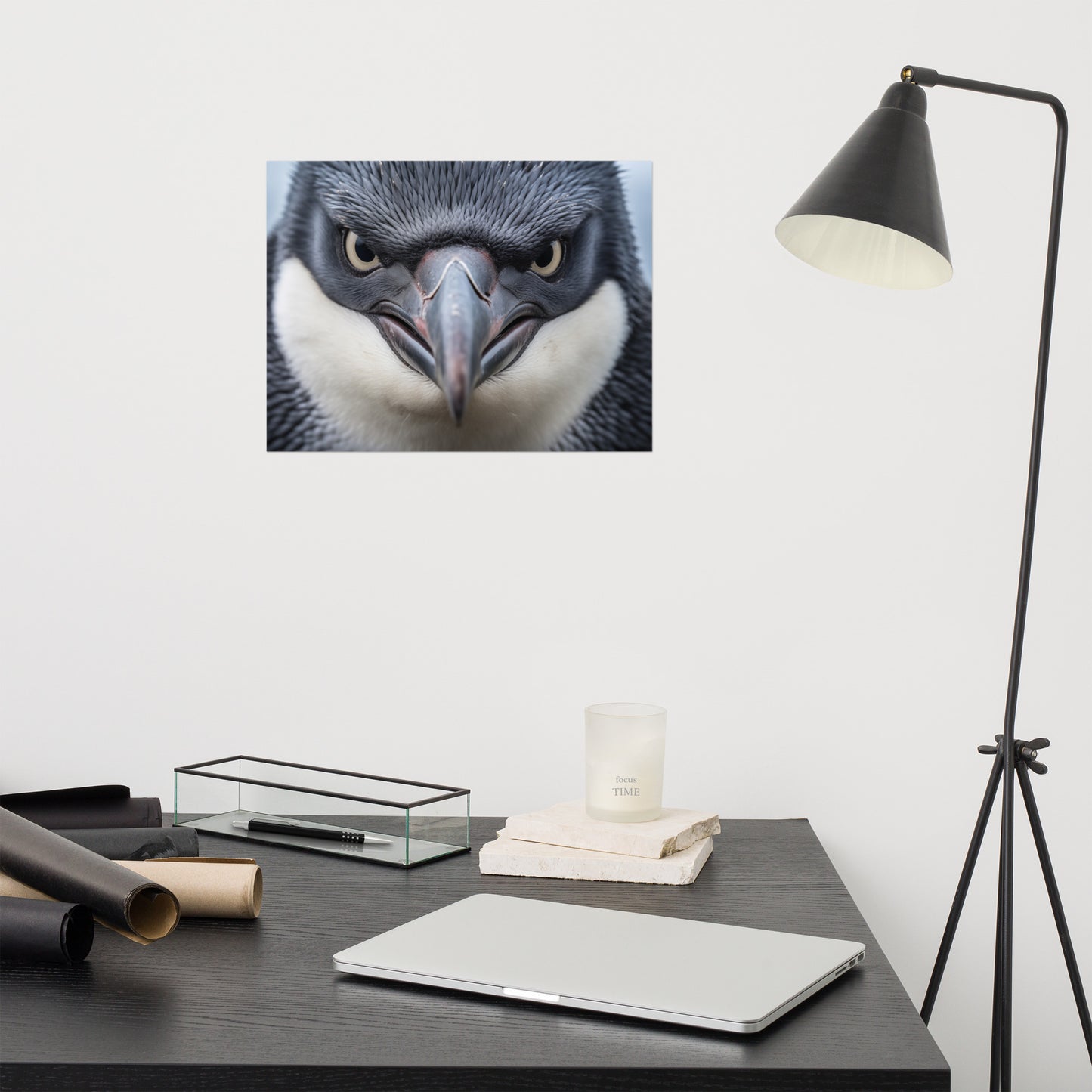 Antarctic Glare Penguin Photorealism - Digital Artwork Loose Print