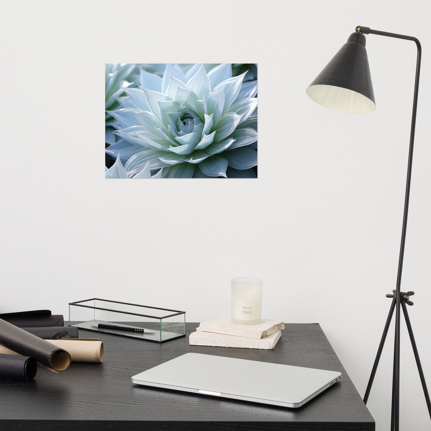 Botanical Rhapsody Succulent Photorealism Painting - Digital Artwork Loose Art Print