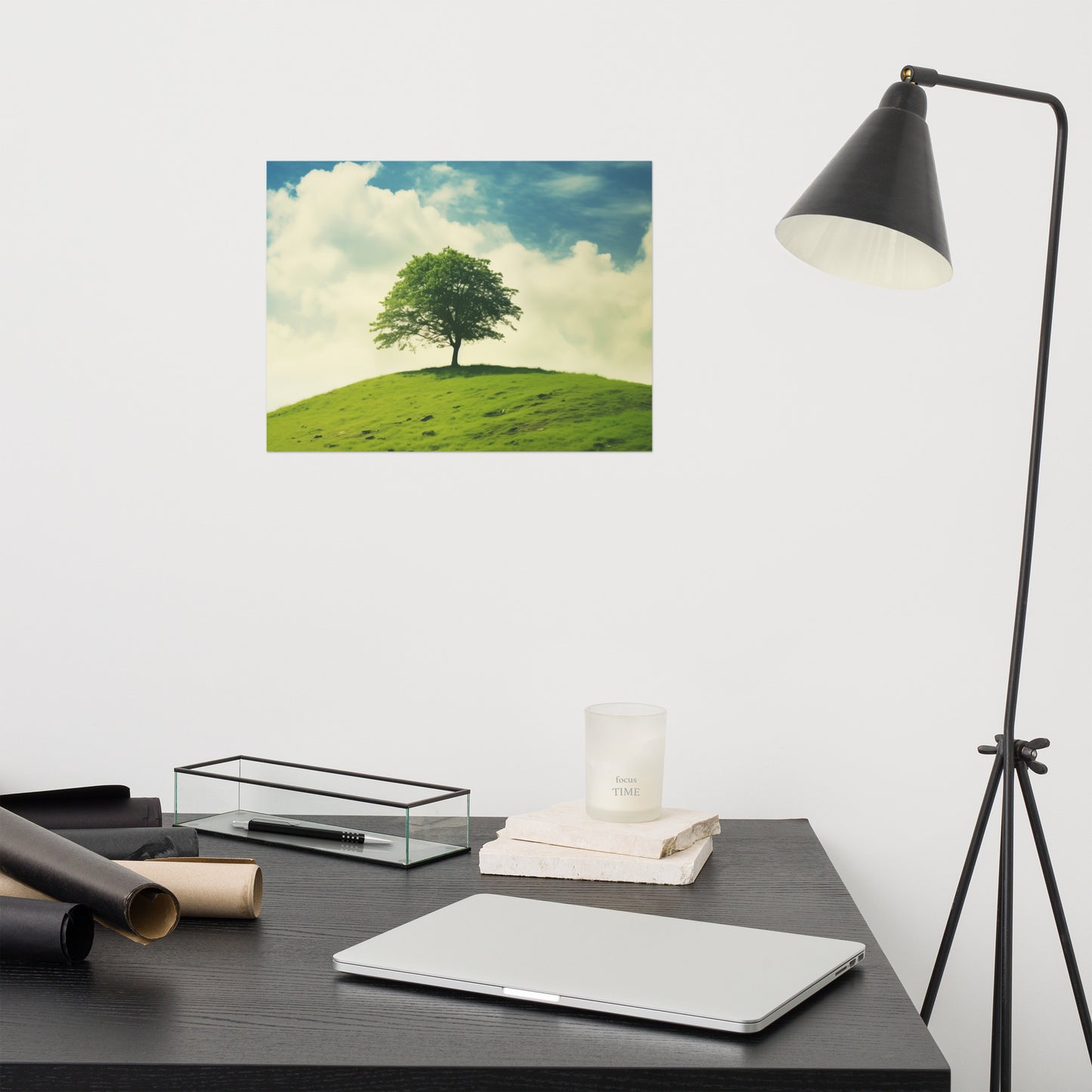 Nature's Majesty Minimal Botanical Retro Subdued Photorealism - Digital Artwork Loose Art Print
