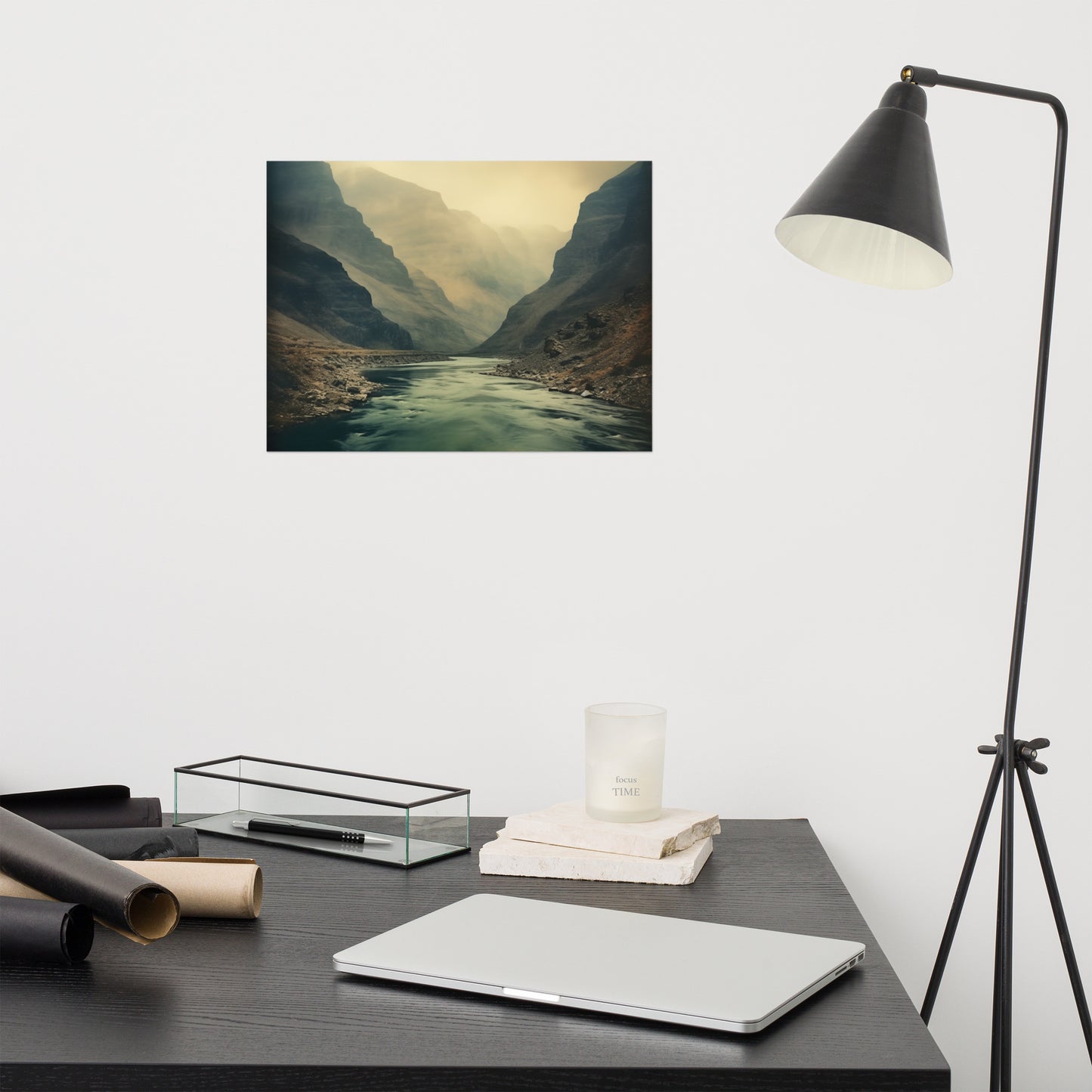 Whispers of Water Vintage Subdued Photorealism - Digital Artwork Loose Art Print