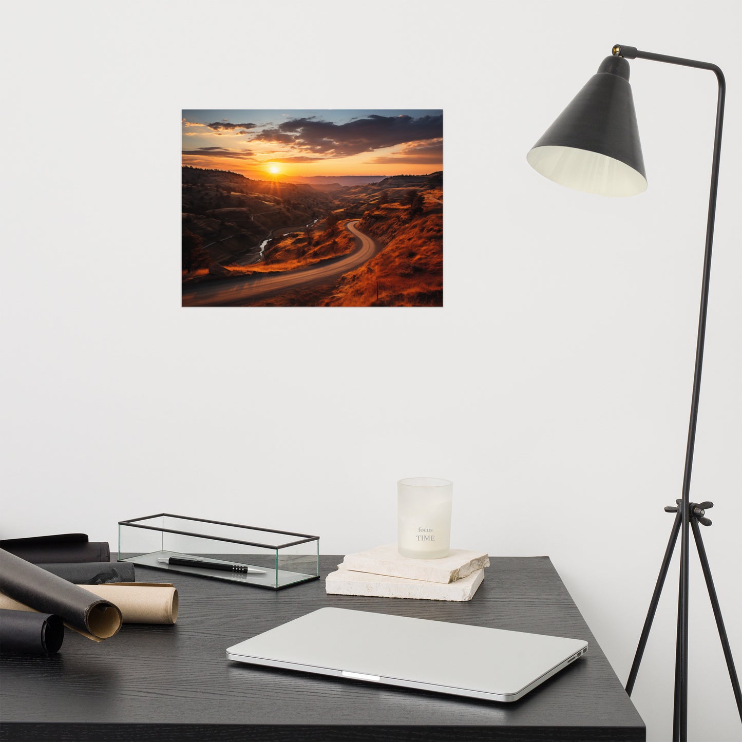 A Tranquil Trail Realism Painting Digital Artwork Loose Art Print