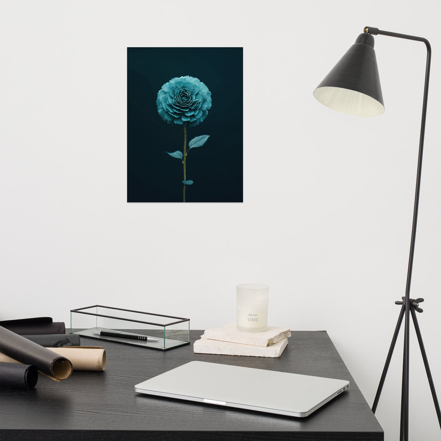 Azure Awakening Realism Painting Digital Artwork Loose Art Print