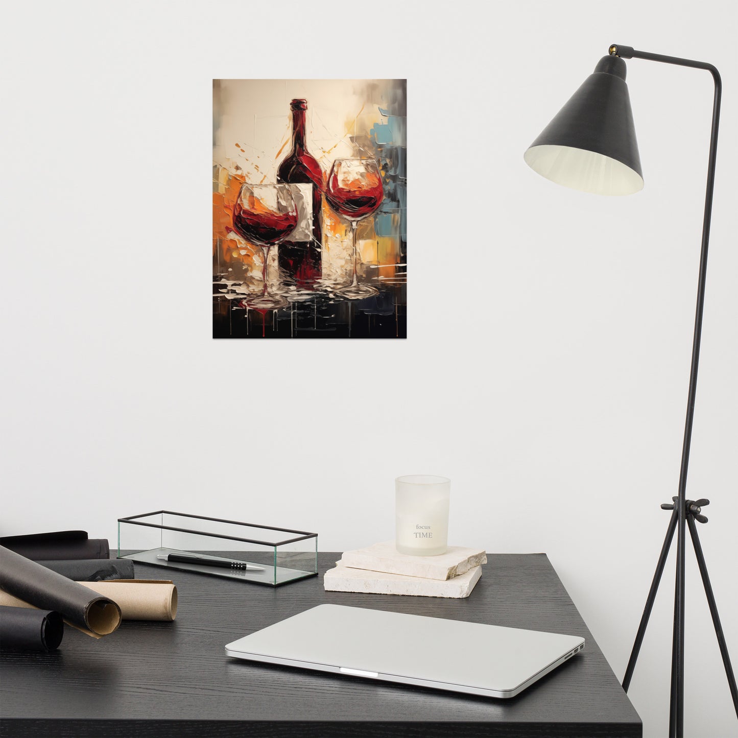 Uncorked Happiness Abstract Painting Digital Artwork Loose Art Print