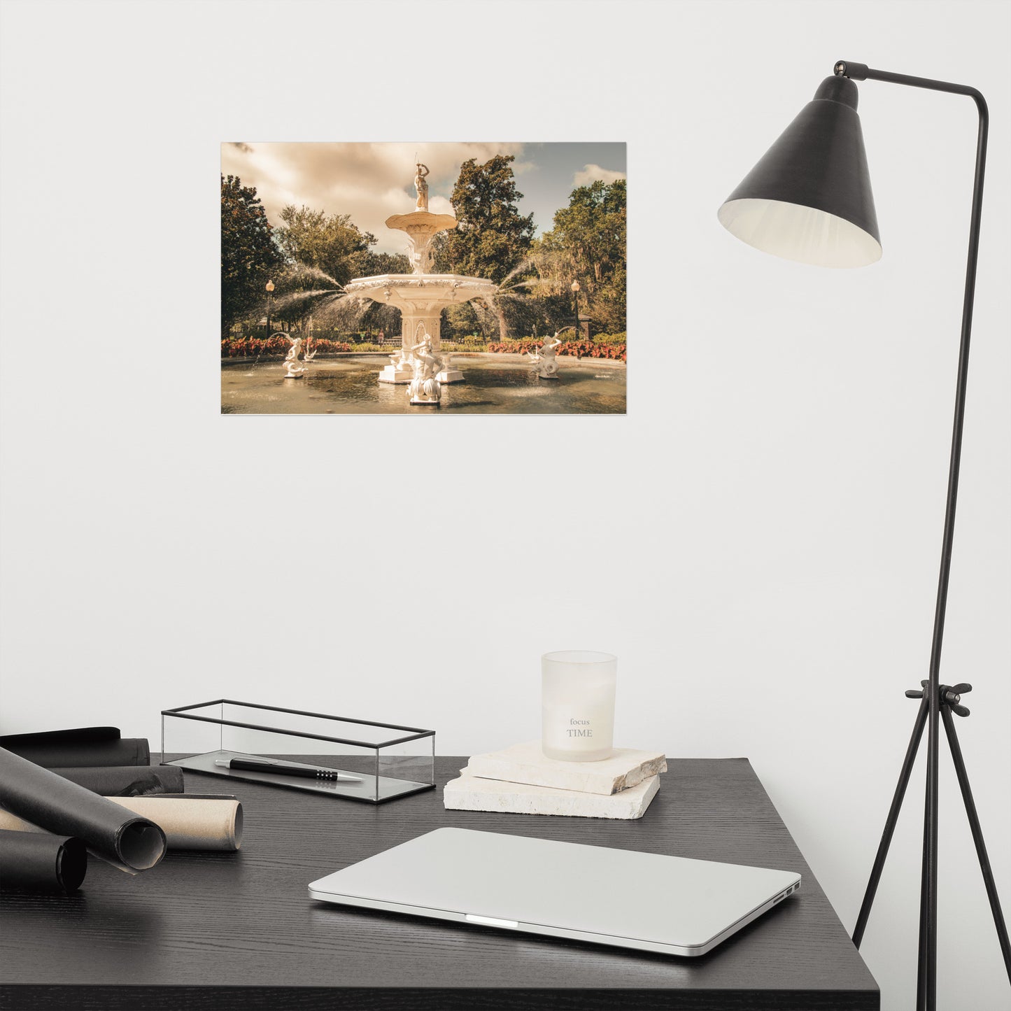 Fountain Forsyth Park Savannah Ga 3 Loose Wall Art Print