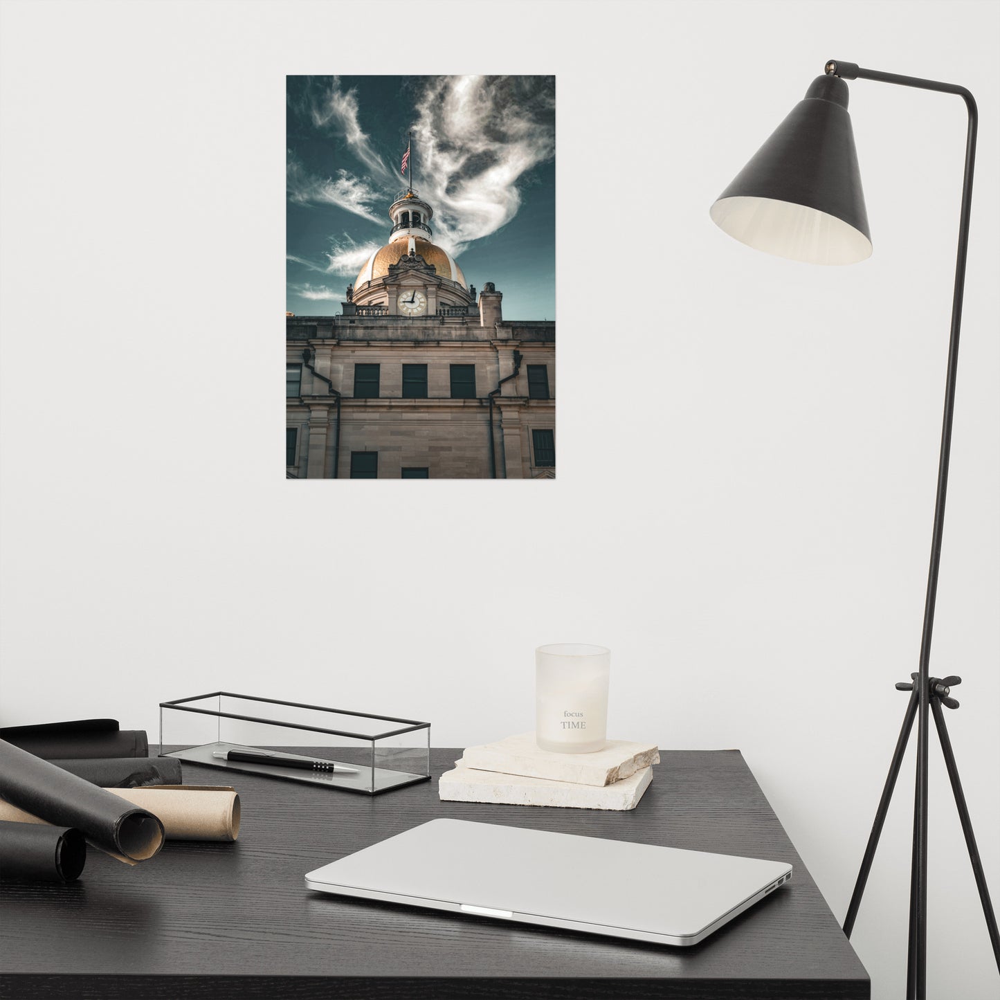 Savannah City Hall Architectural Photo Loose Wall Art Print