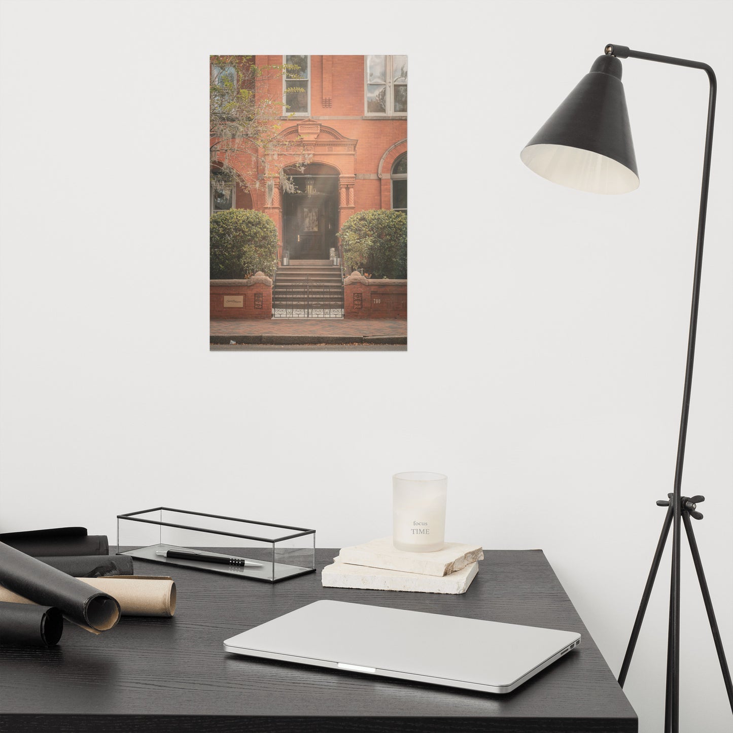 Lewis Kayton House Doorway Mansion on Forsyth Park Loose Wall Art Print