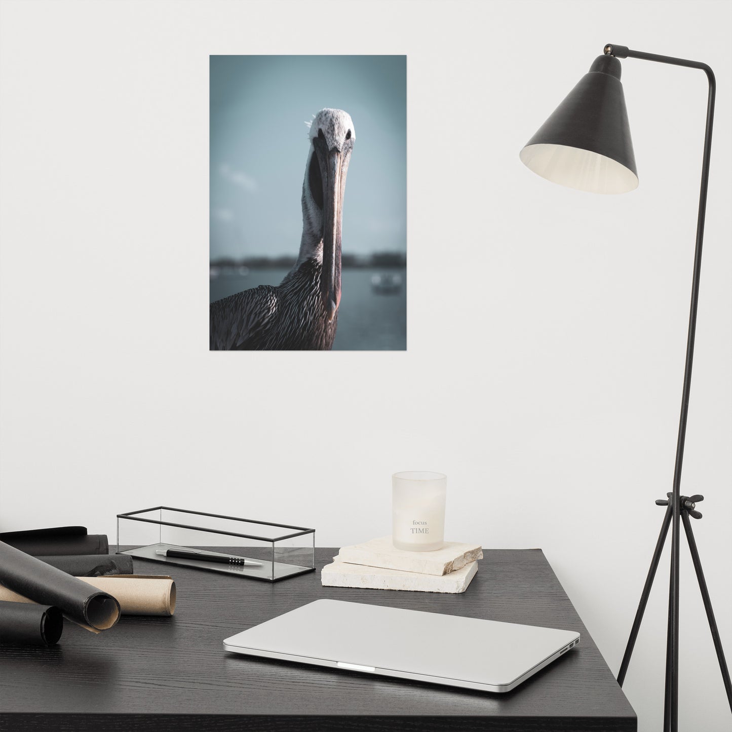 Bob The Pelican Colorized Loose Wall Art Print