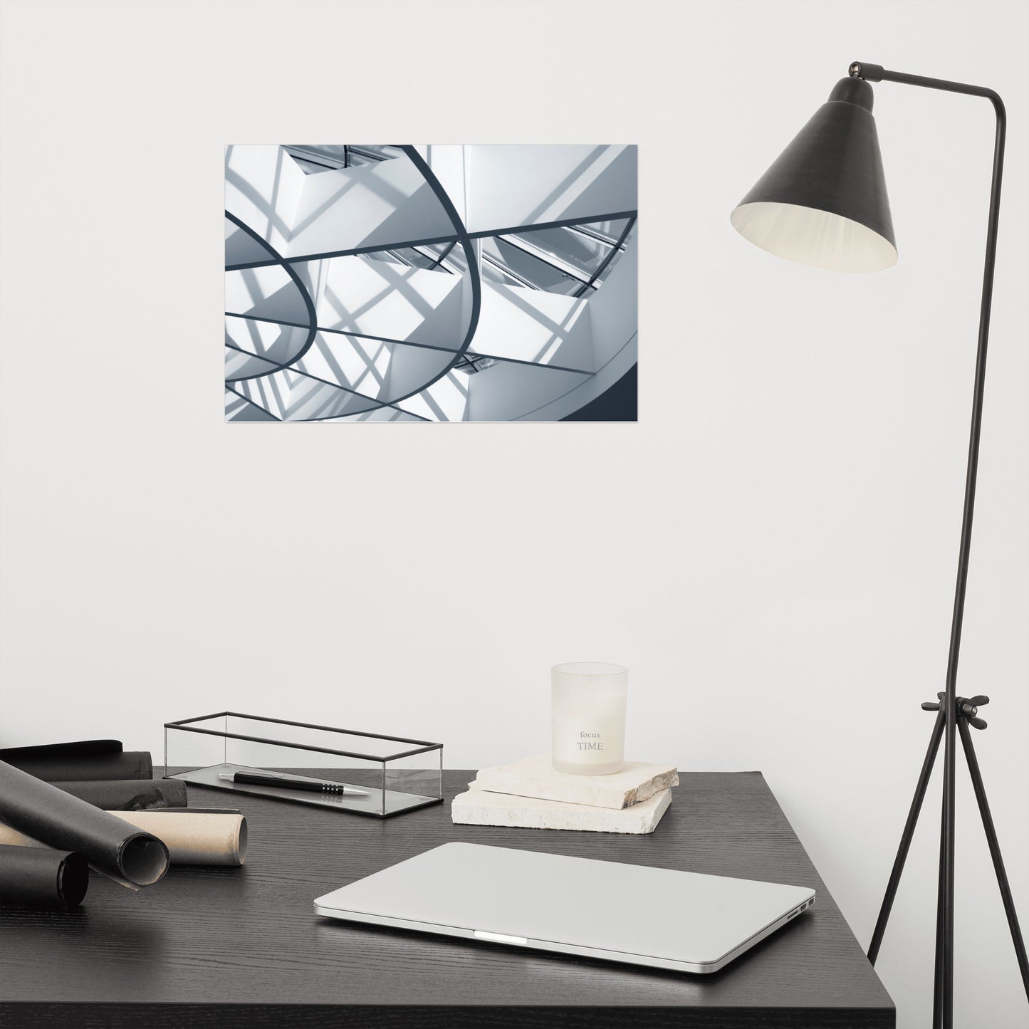 Architectural Wall Prints: Interwoven Lines Frameless Photograph Art Print