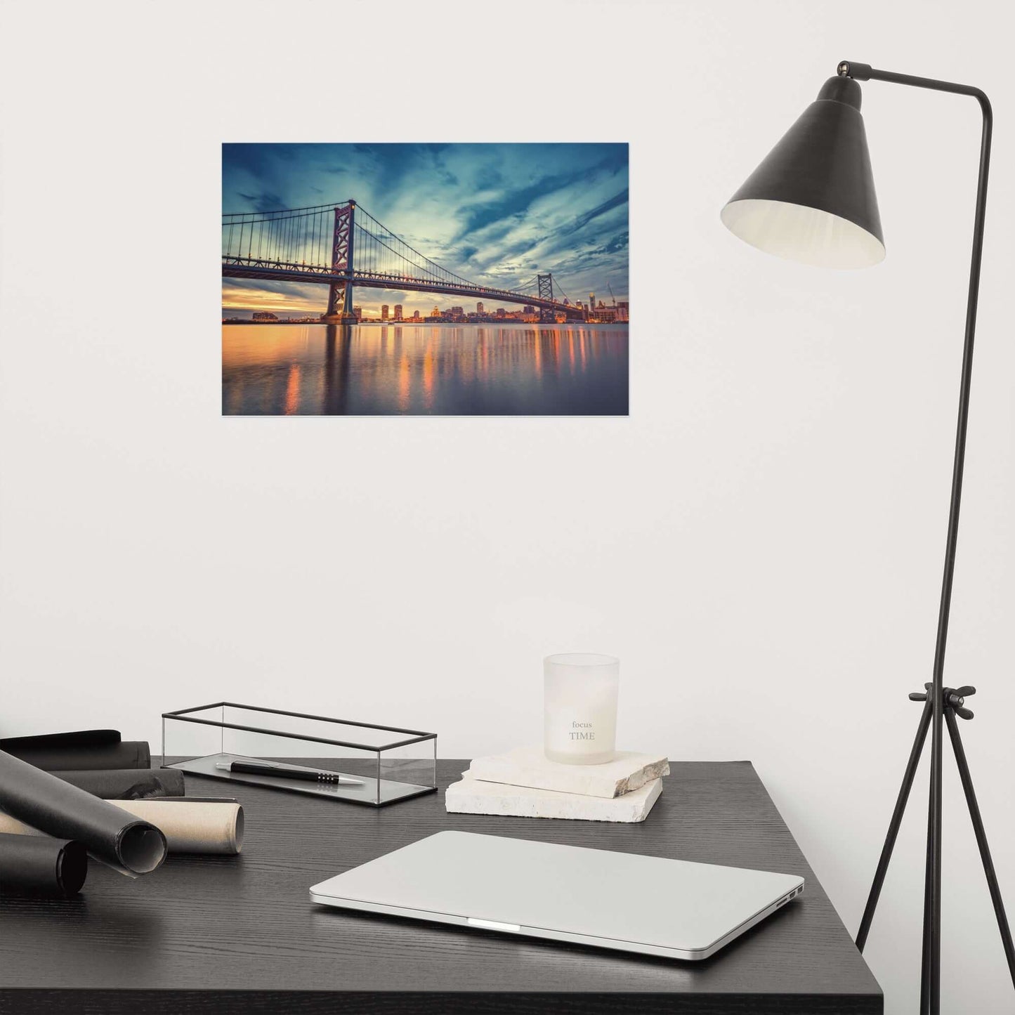 Landscape Architecture Photography: Steel Lace at Dusk Frameable Photograph Art Print