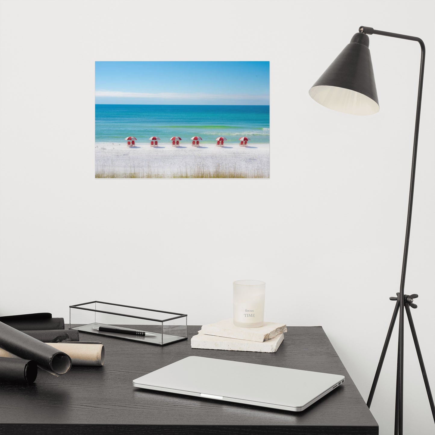 Life at the Beach Minimal Coastal / Beach Landscape Loose / Unframed Wall Art Print