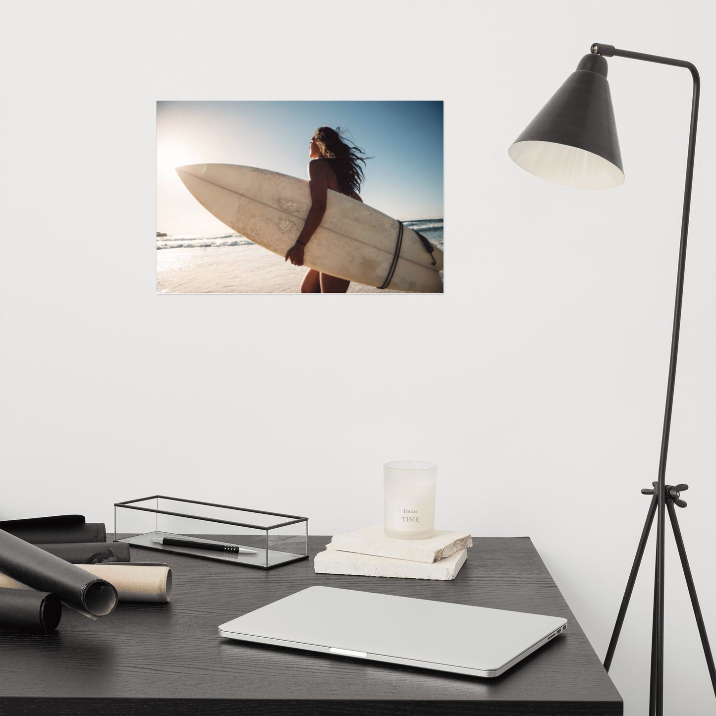 Coastal Calm Surfing Lifestyle Photograph Loose Wall Art Print