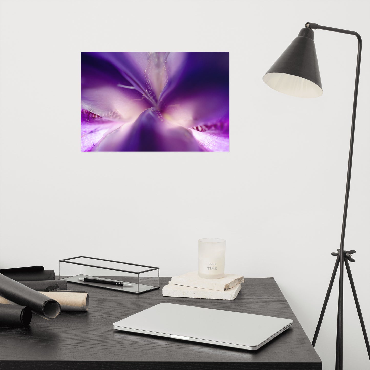 Iris Center Petals Floral Nature Photo Loose Unframed Wall Art Prints