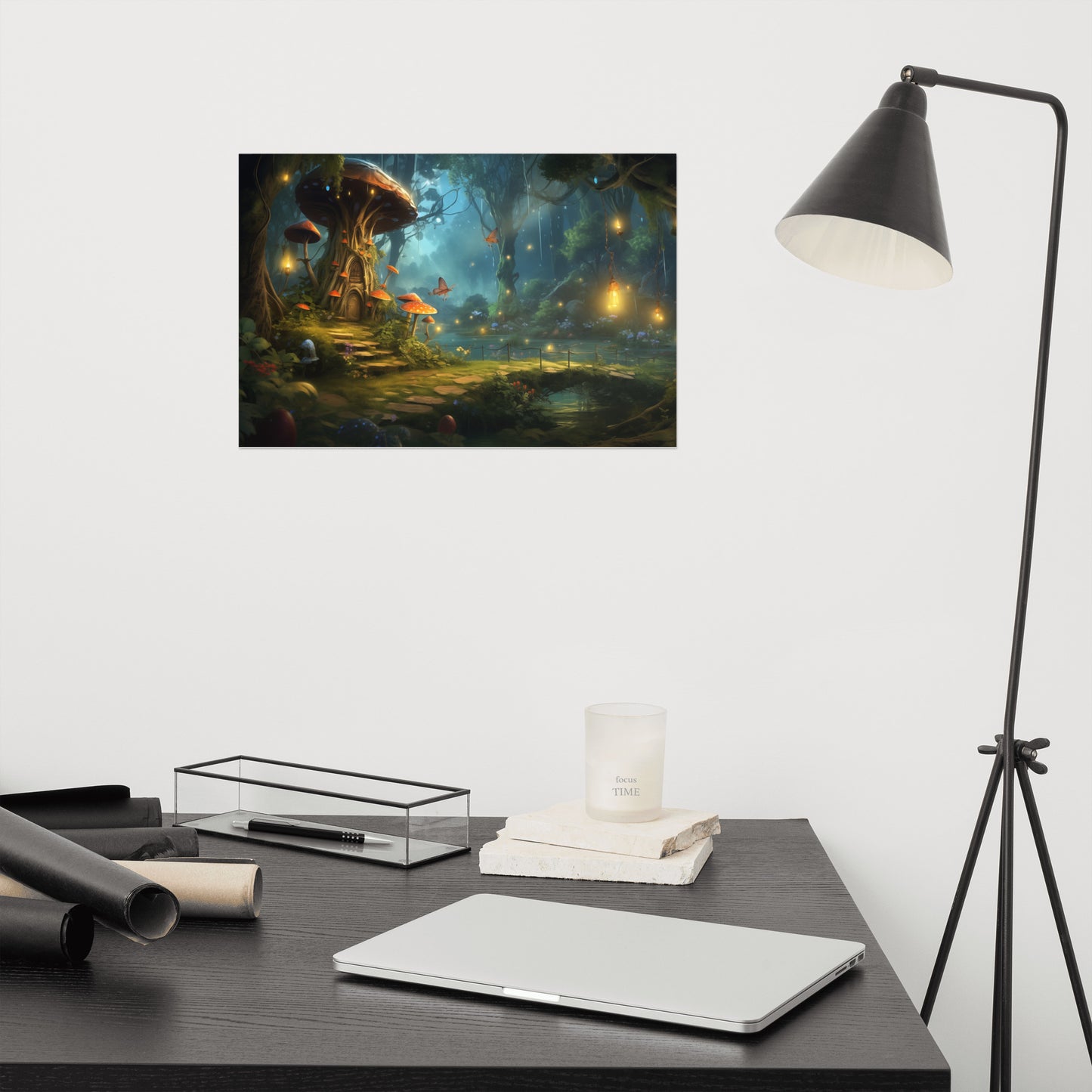Surreal Art: "Enchanted Eventide" Abstract / Minimal / Modern / Floral / Botanical Unframed Art Print