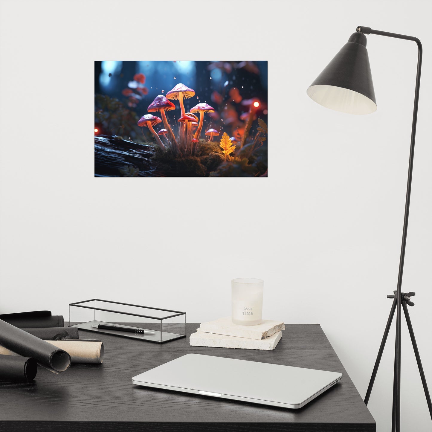 Abstract Wall Art: "Phosphorescent Fungi" - Minimal / Modern / Botanical Loose Print