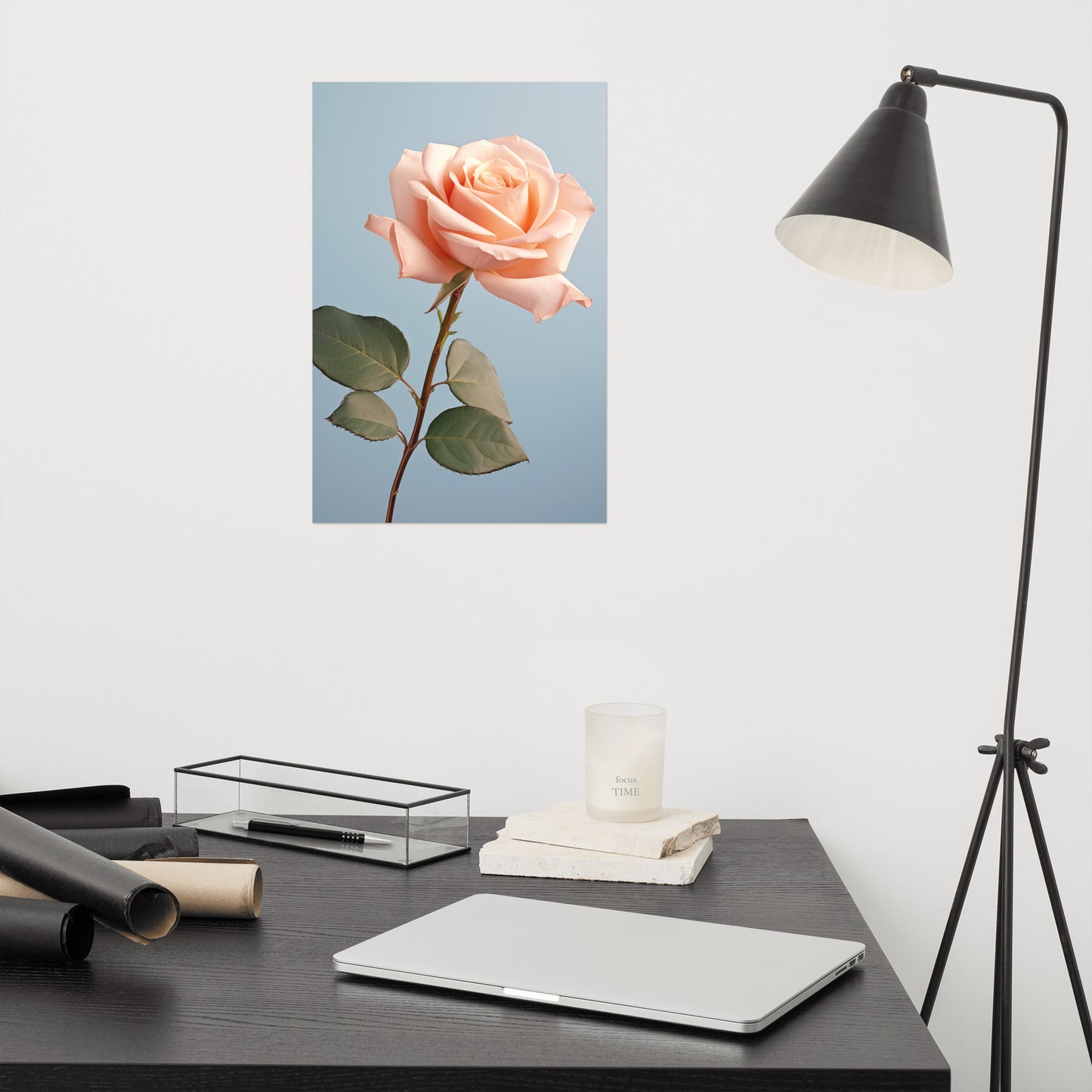 Blooming Brilliance Blush Flowers Photorealistic Painting - Digital Artwork Loose Art Print