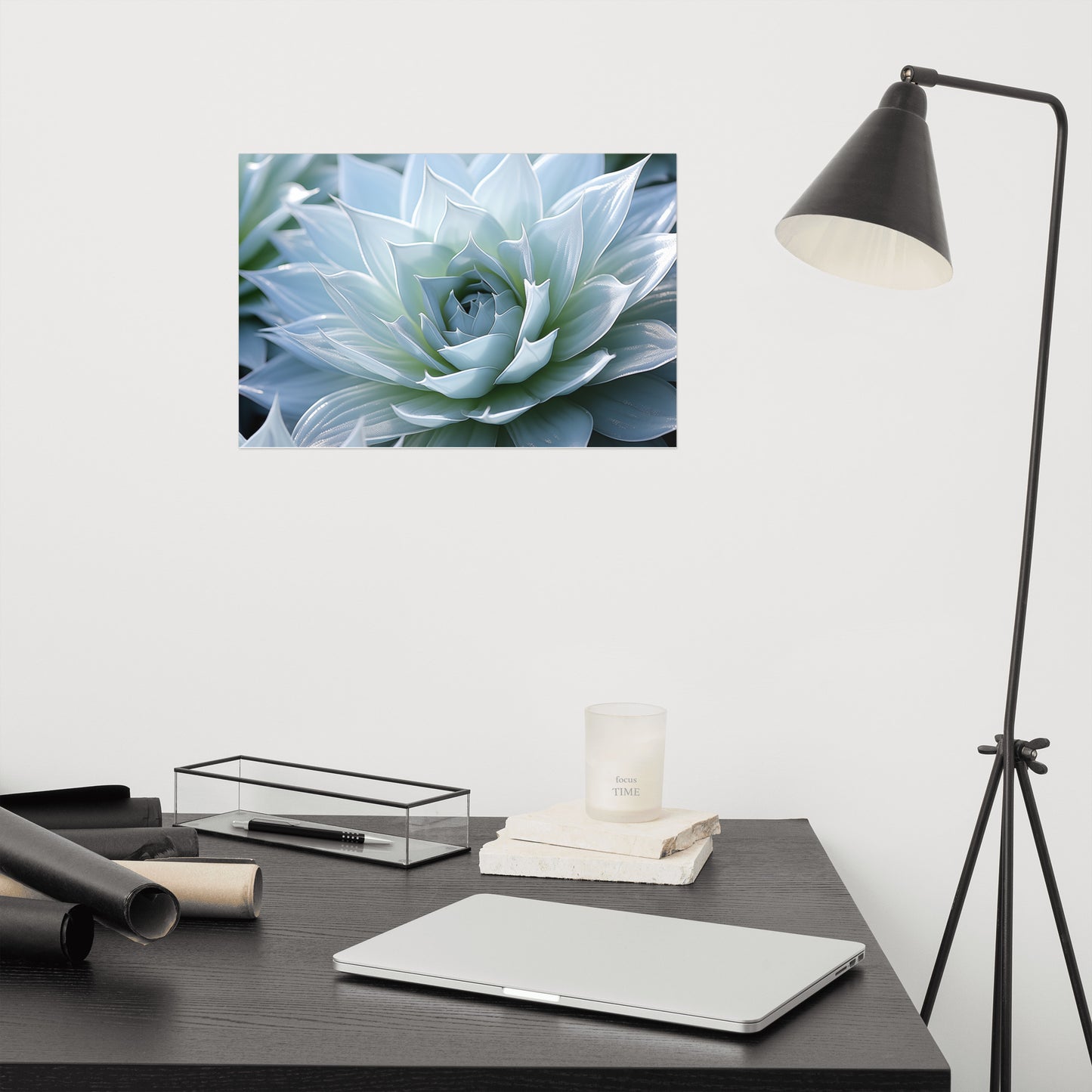 Botanical Rhapsody Succulent Photorealism Painting - Digital Artwork Loose Art Print