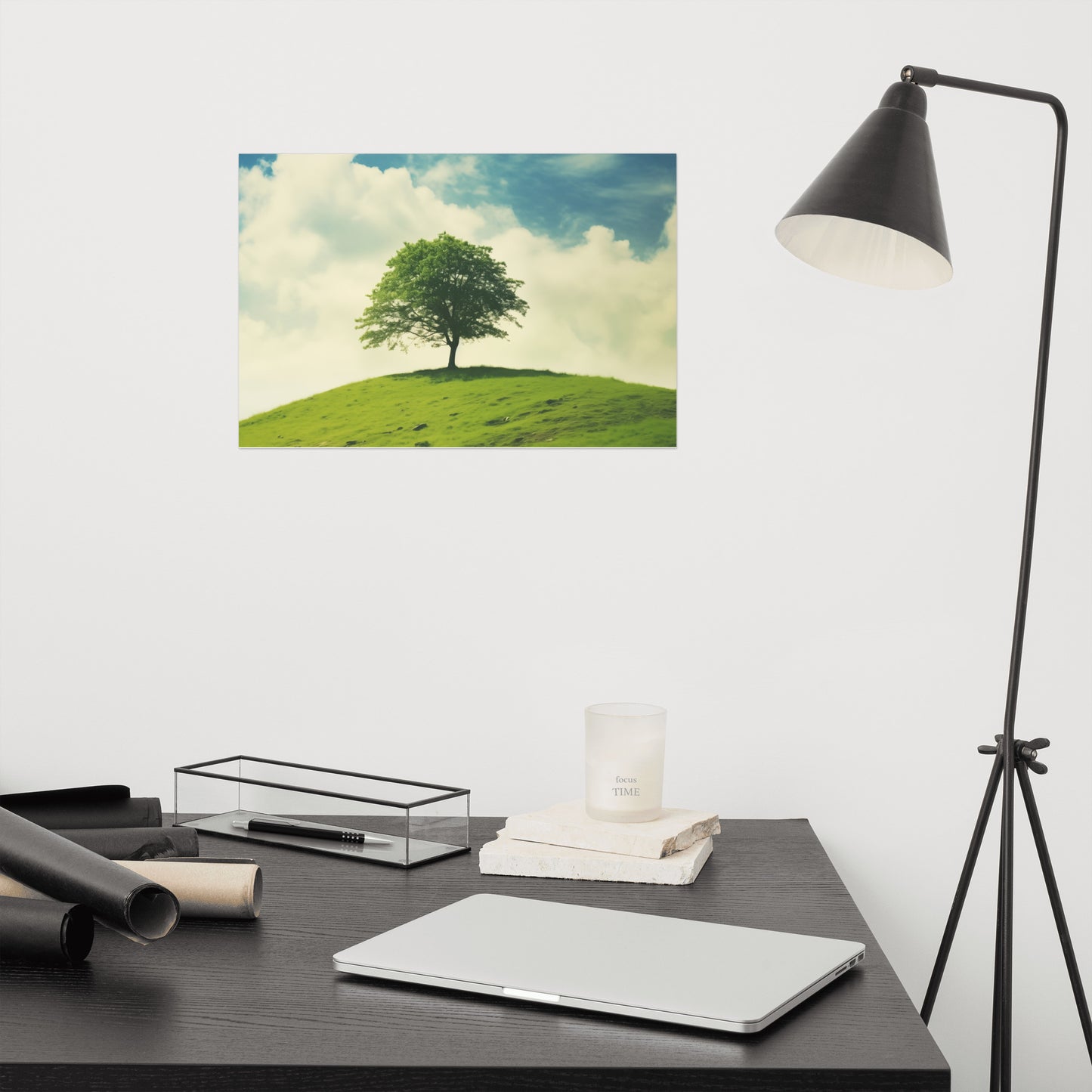 Nature's Majesty Minimal Botanical Retro Subdued Photorealism - Digital Artwork Loose Art Print