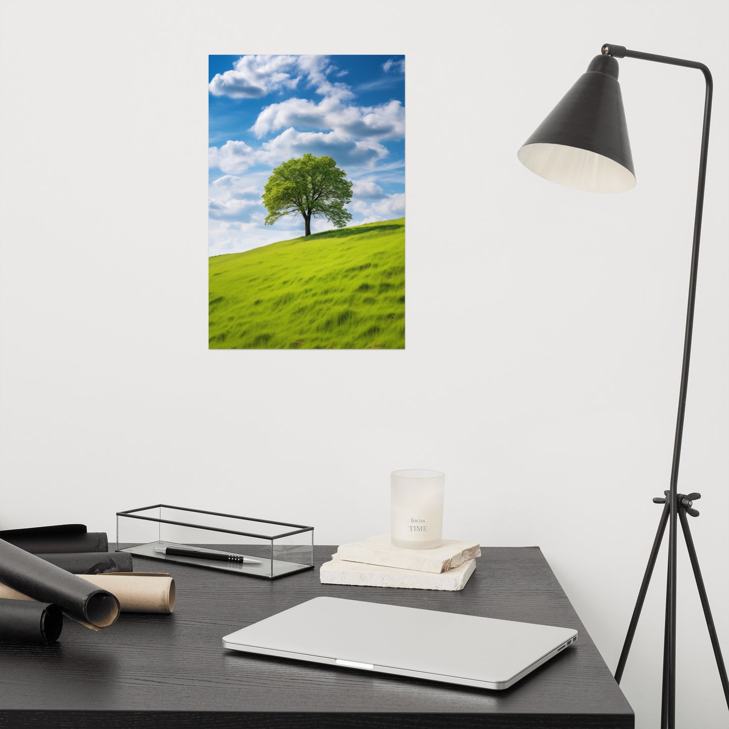 Where Earth Meets Sky Photorealism - Digital Artwork Loose Art Print