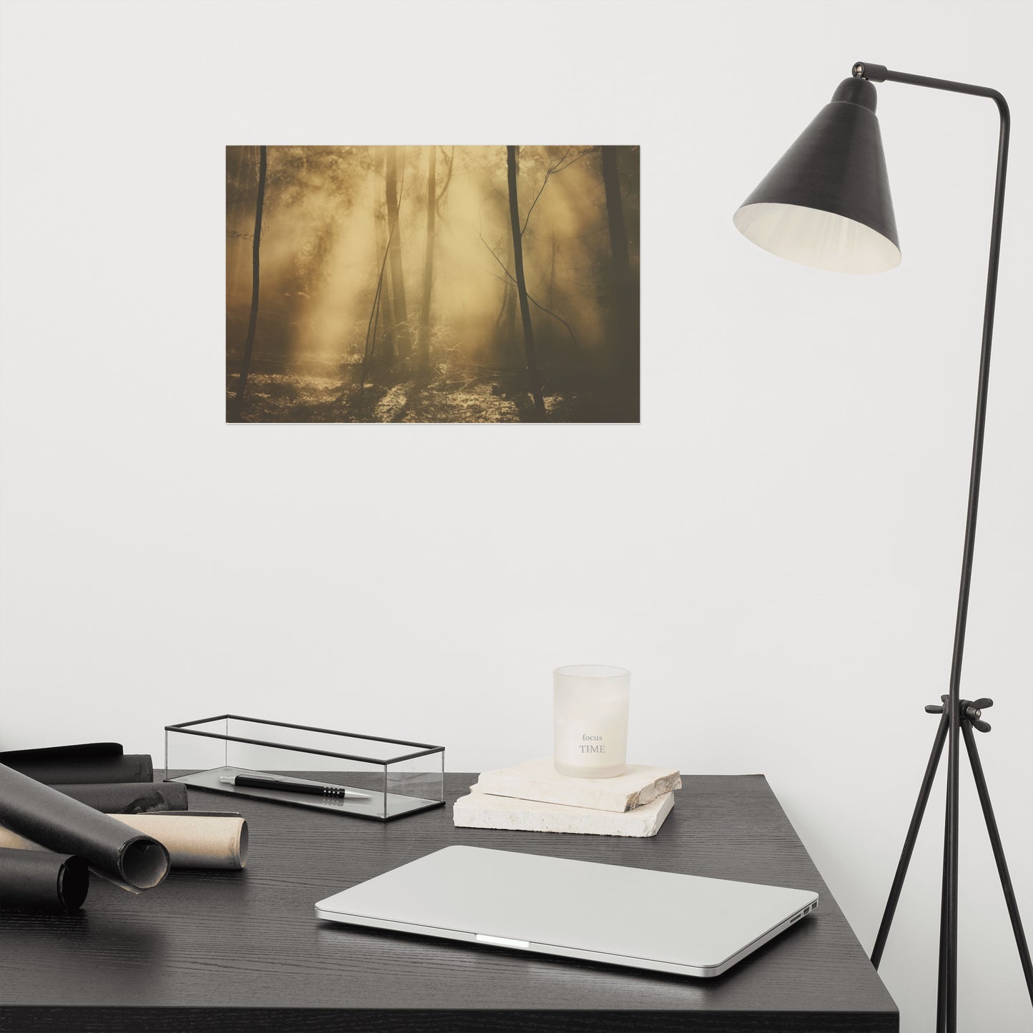 Where Time Stands Still Subdued Retro Rustic Photorealism - Digital Artwork Loose Art Print