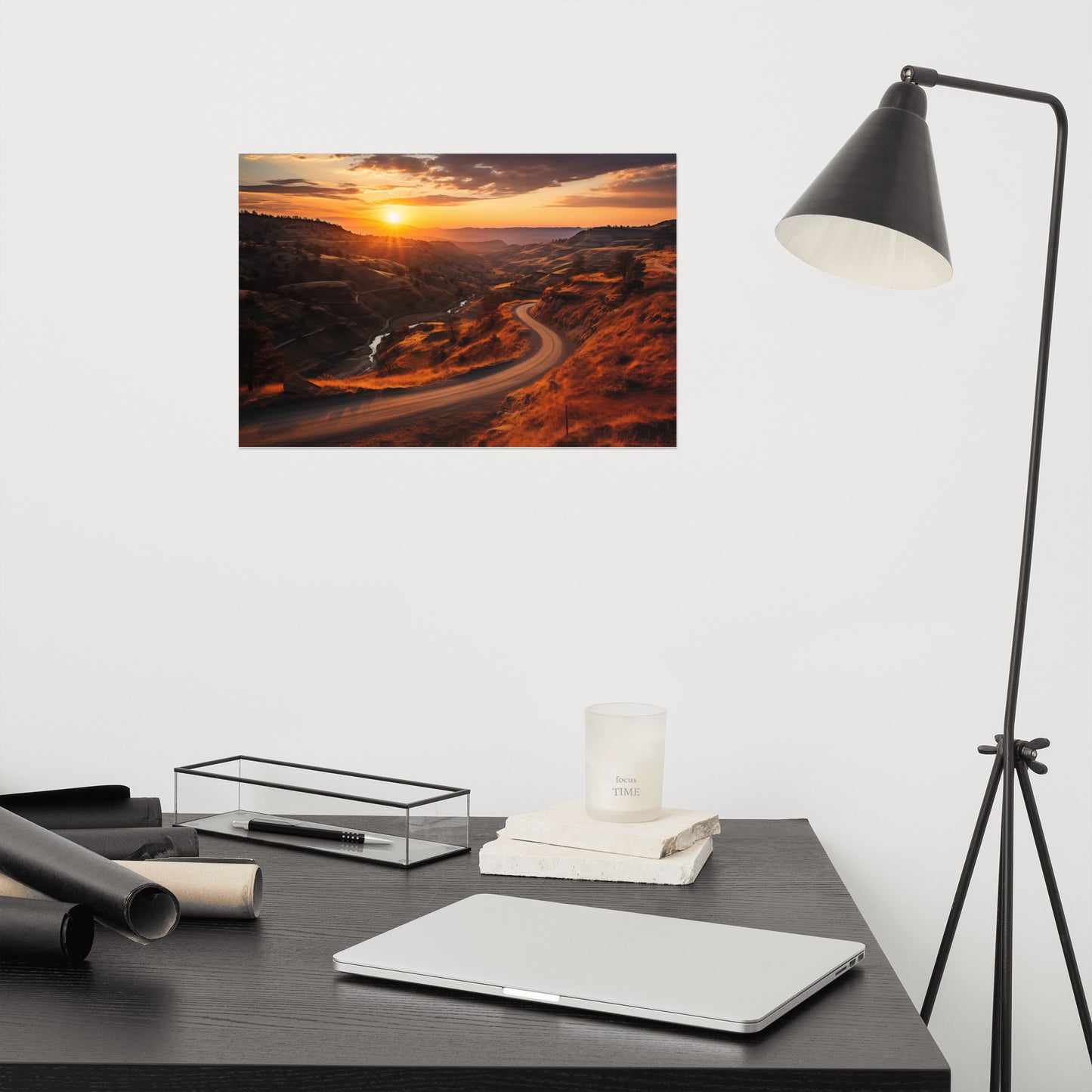 A Tranquil Trail Realism Painting Digital Artwork Loose Art Print