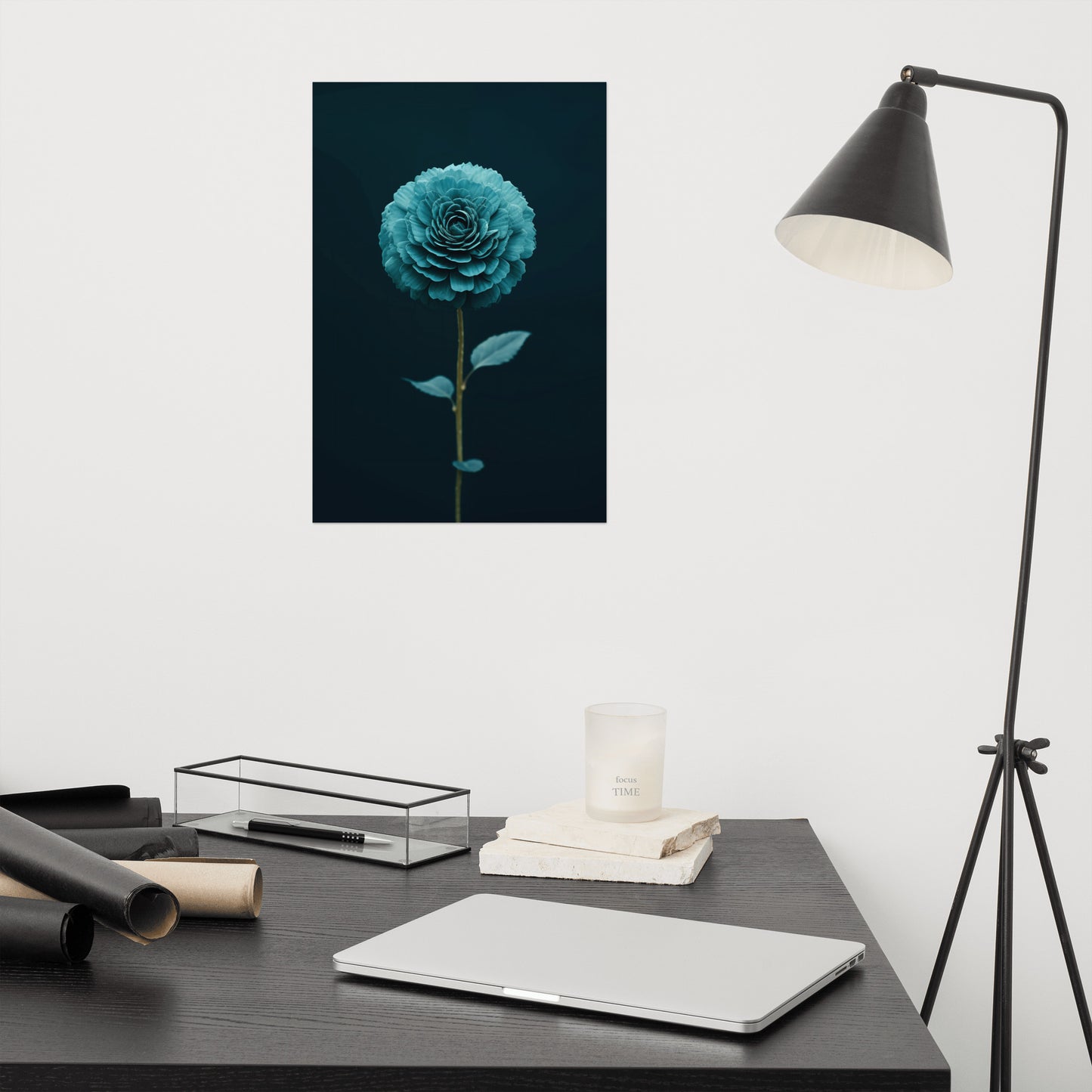 Azure Awakening Realism Painting Digital Artwork Loose Art Print