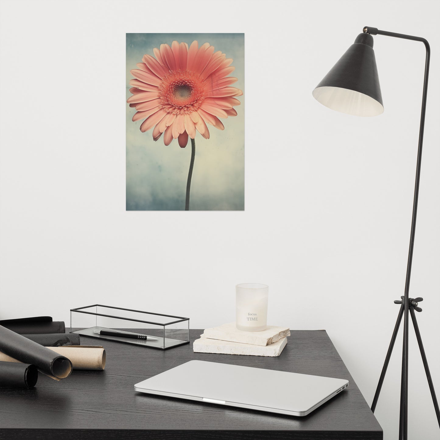 Vintage Daisy Realism Painting Digital Artwork Loose Art Print