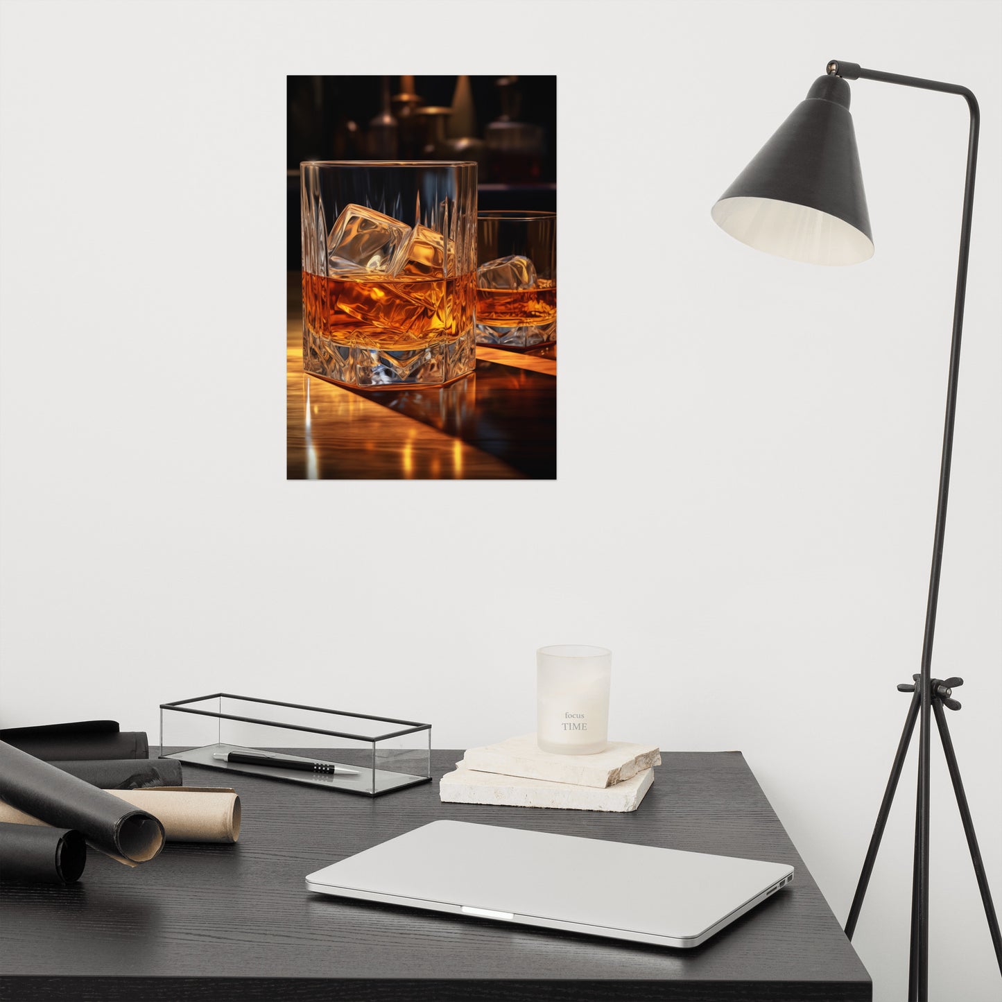 Whisky Reflections Realism Digital Painting Digital Artwork Loose Art Print