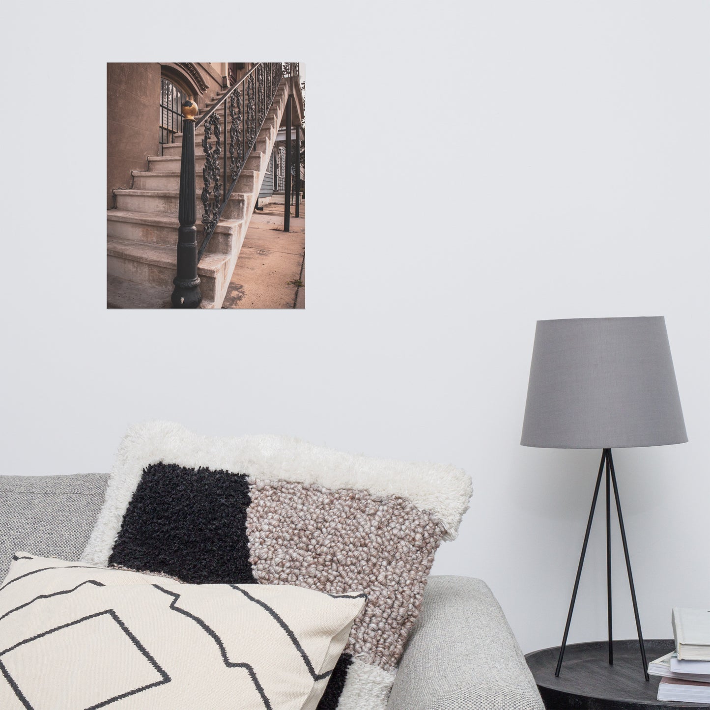 John Rourke House Wrought Iron Railing Steps Loose Wall Art Print