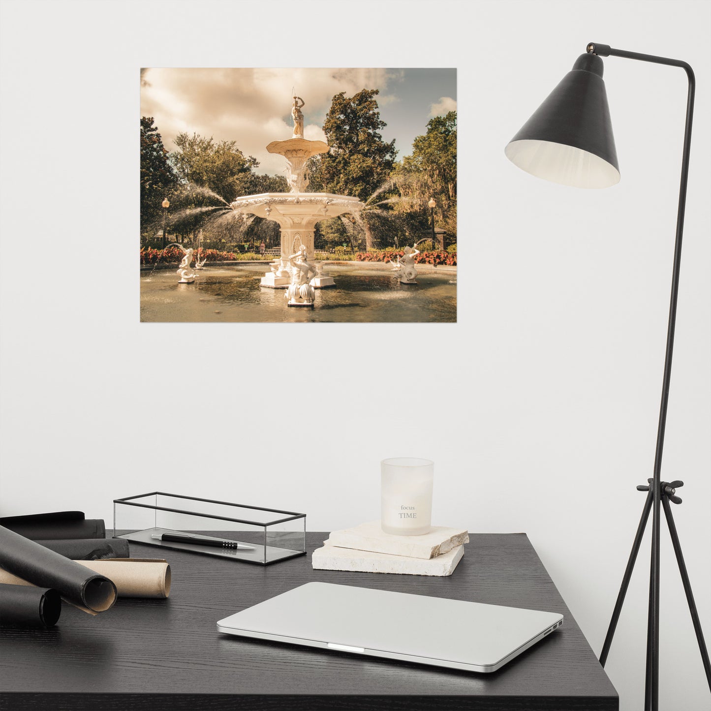 Fountain Forsyth Park Savannah Ga 3 Loose Wall Art Print