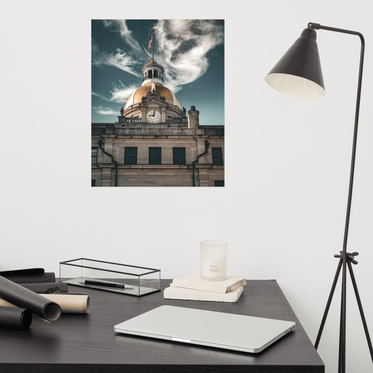 Savannah City Hall Architectural Photo Loose Wall Art Print