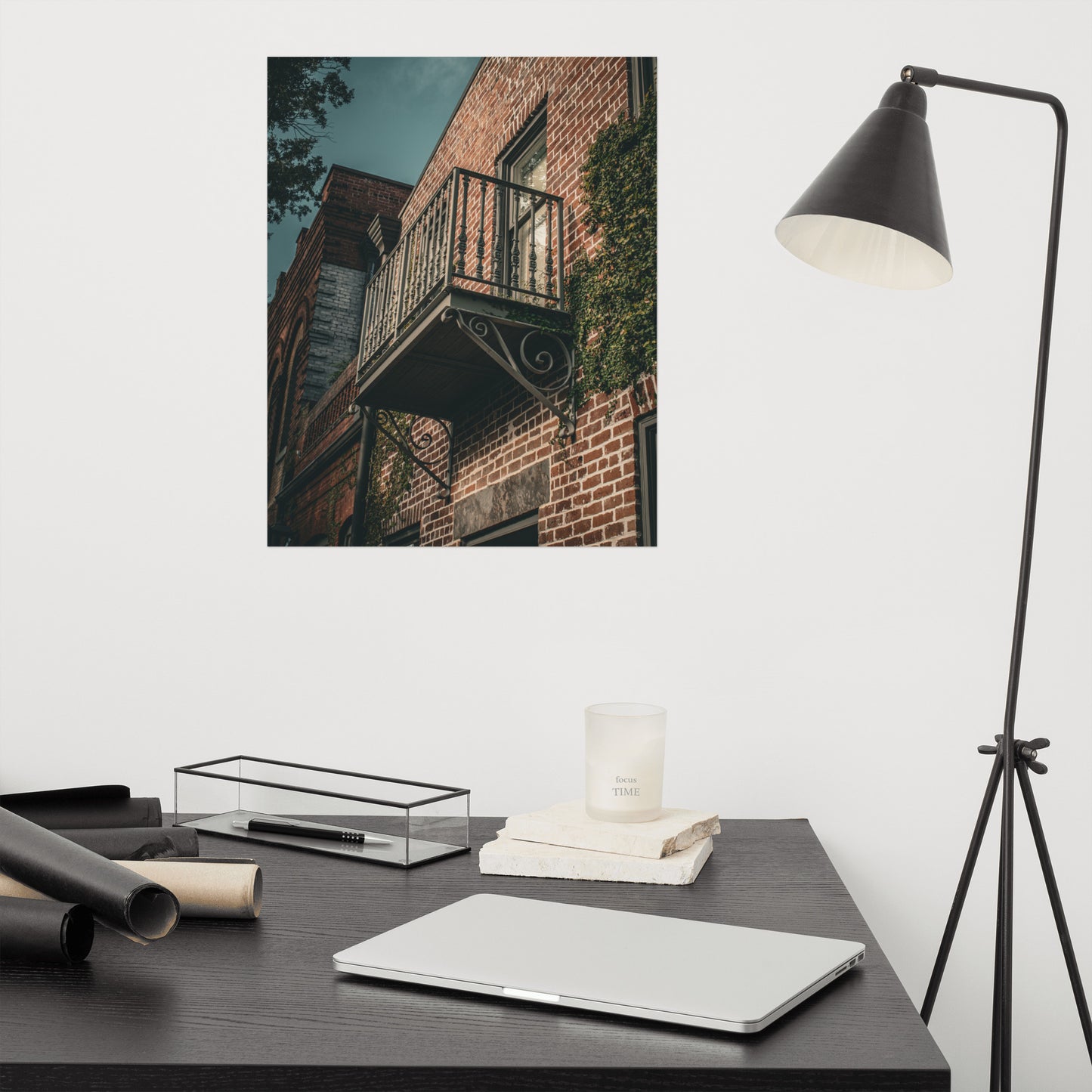 Old Iron Balcony Savannah Ga 3 Architectural Photo Loose Wall Art Print