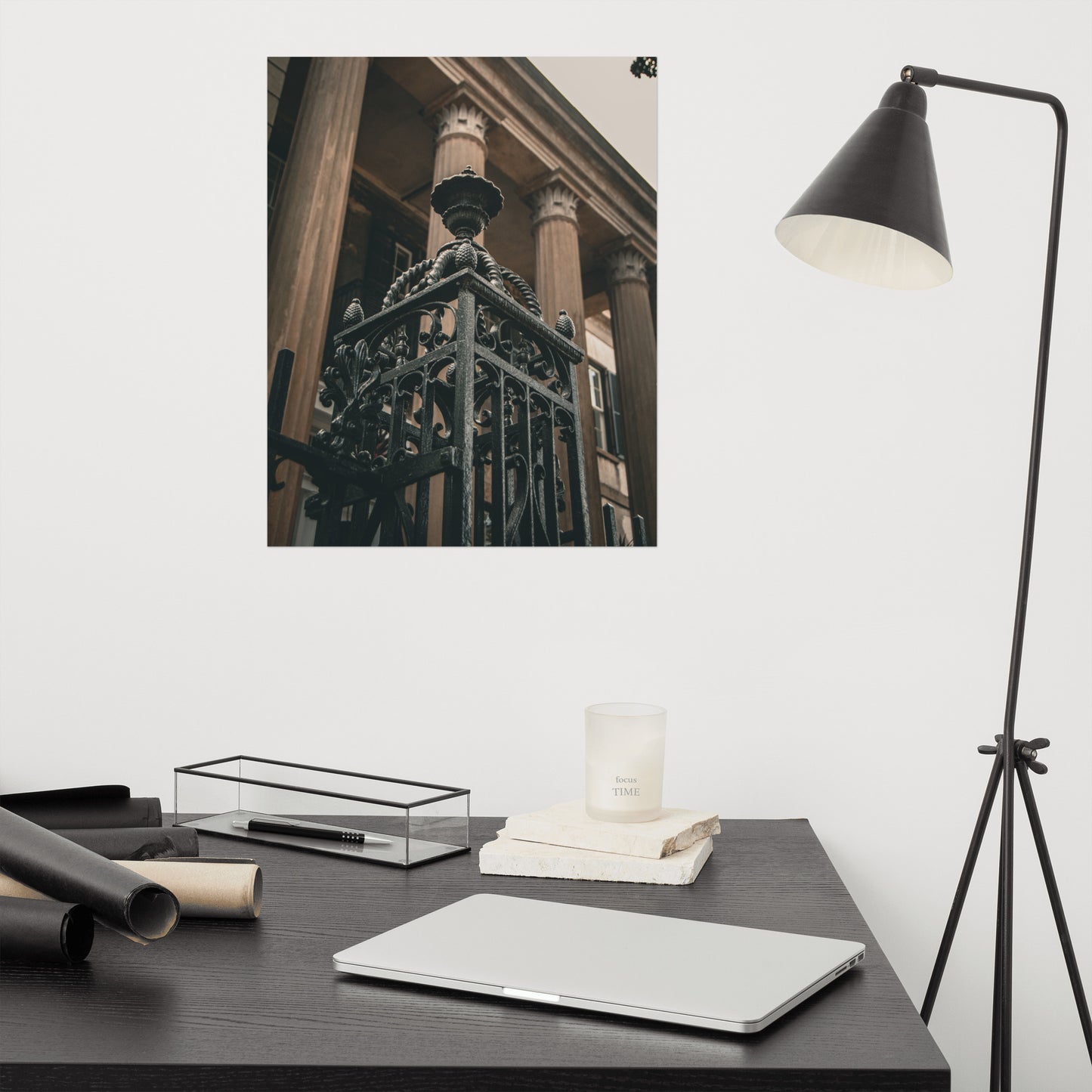 Wrought Iron Banister Post Savannah Ga Architectural Photo Loose Wall Art Print