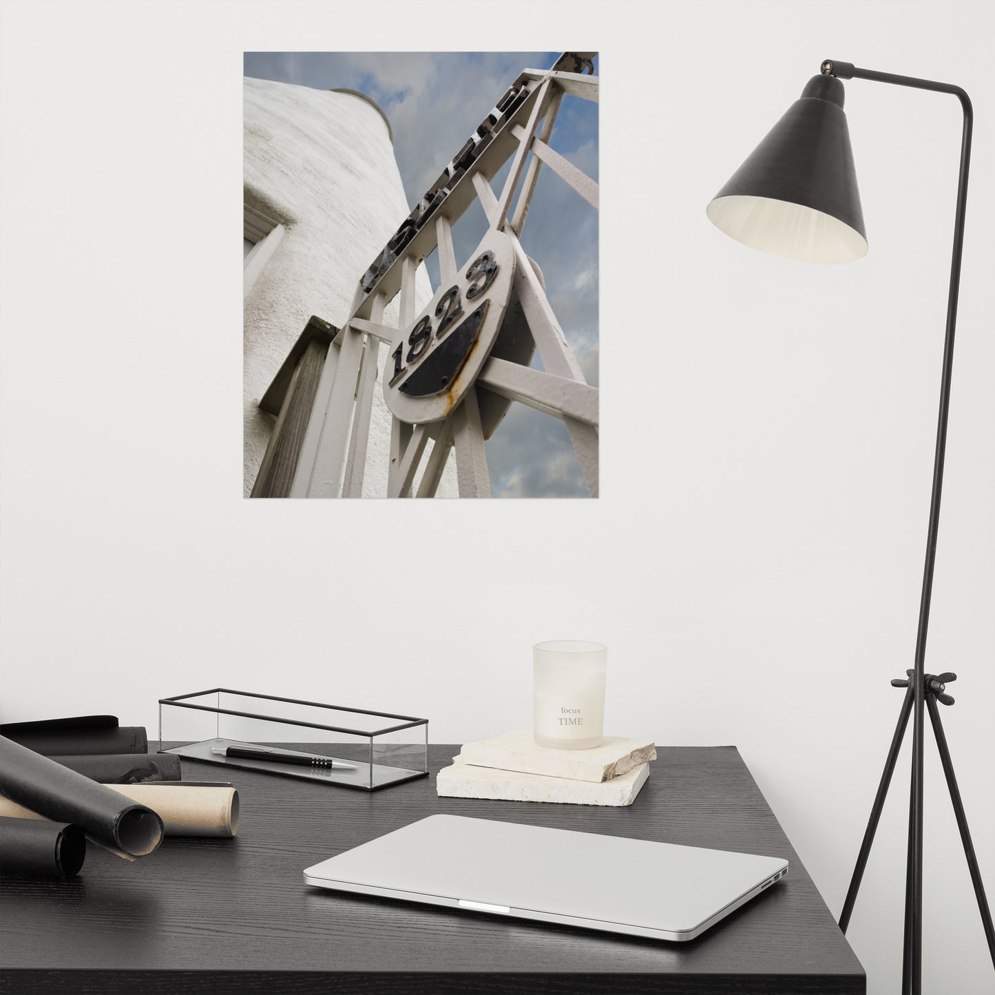 Ocracoke Island Lighthouse Against Sky Architectural Photograph Loose Wall Art Prints