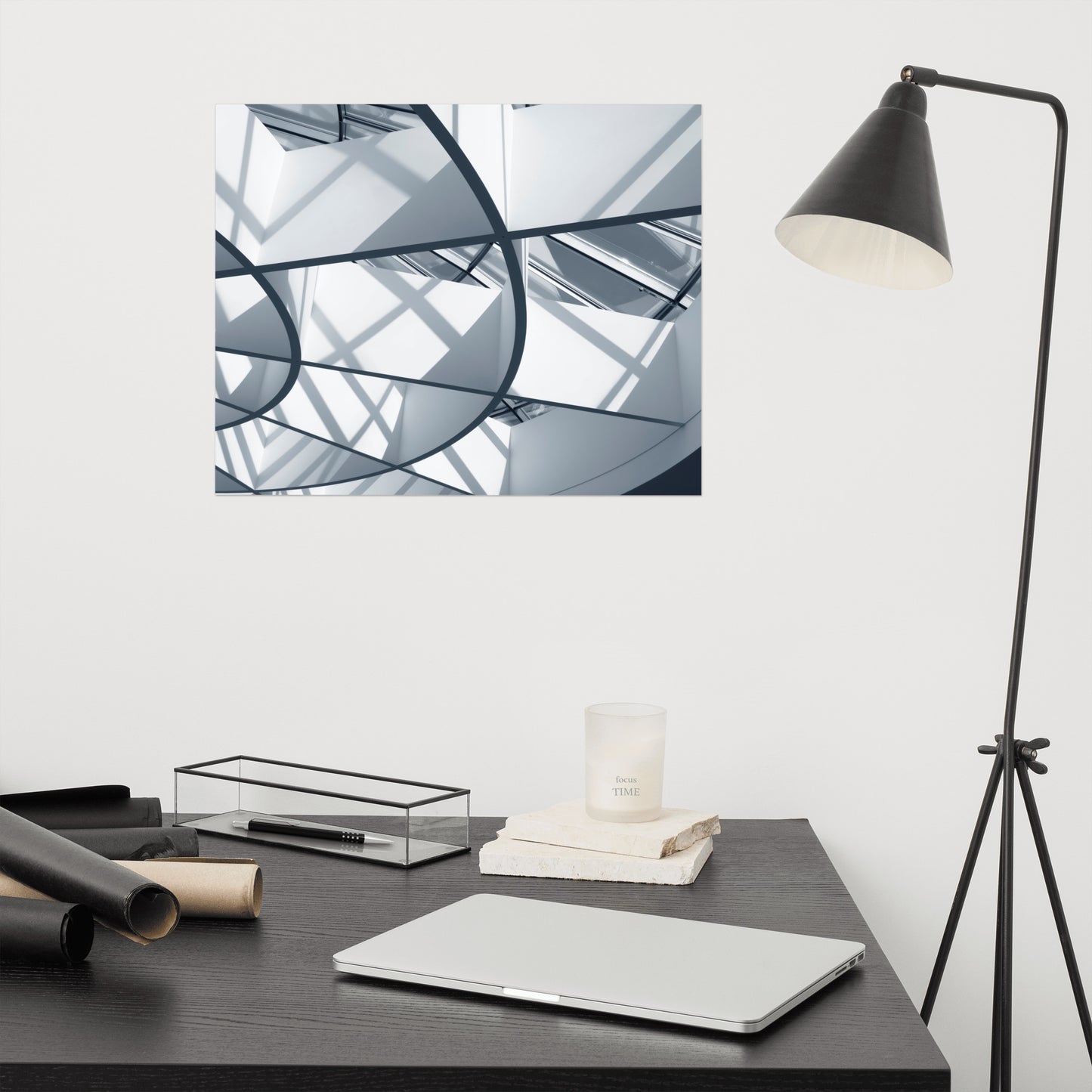 Architectural Wall Prints: Interwoven Lines Frameless Photograph Art Print