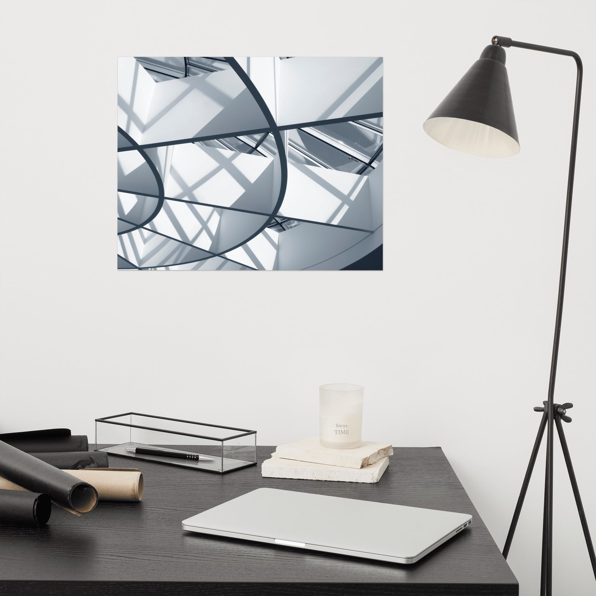 Architectural Wall Prints: Interwoven Lines Frameless Photograph Art Print