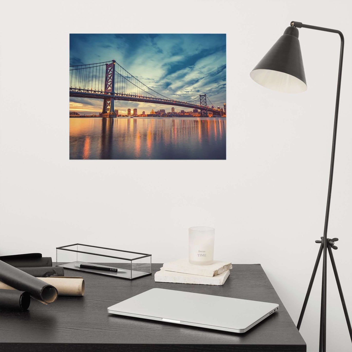 Landscape Architecture Photography: Steel Lace at Dusk Frameable Photograph Art Print