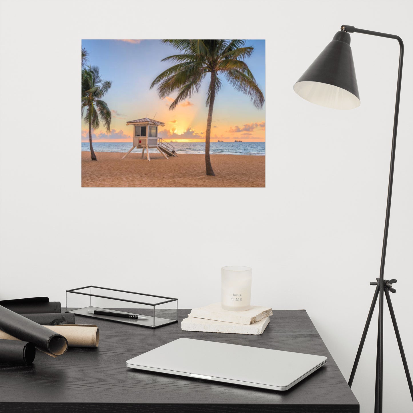 Sunrise Sentinel Coastal Beach Landscape Photograph Loose Wall Art Print