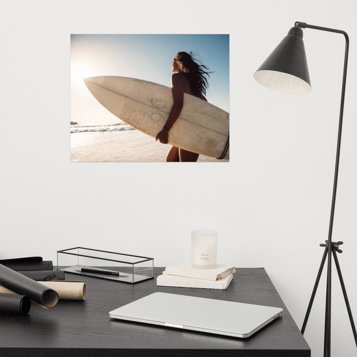 Coastal Calm Surfing Lifestyle Photograph Loose Wall Art Print