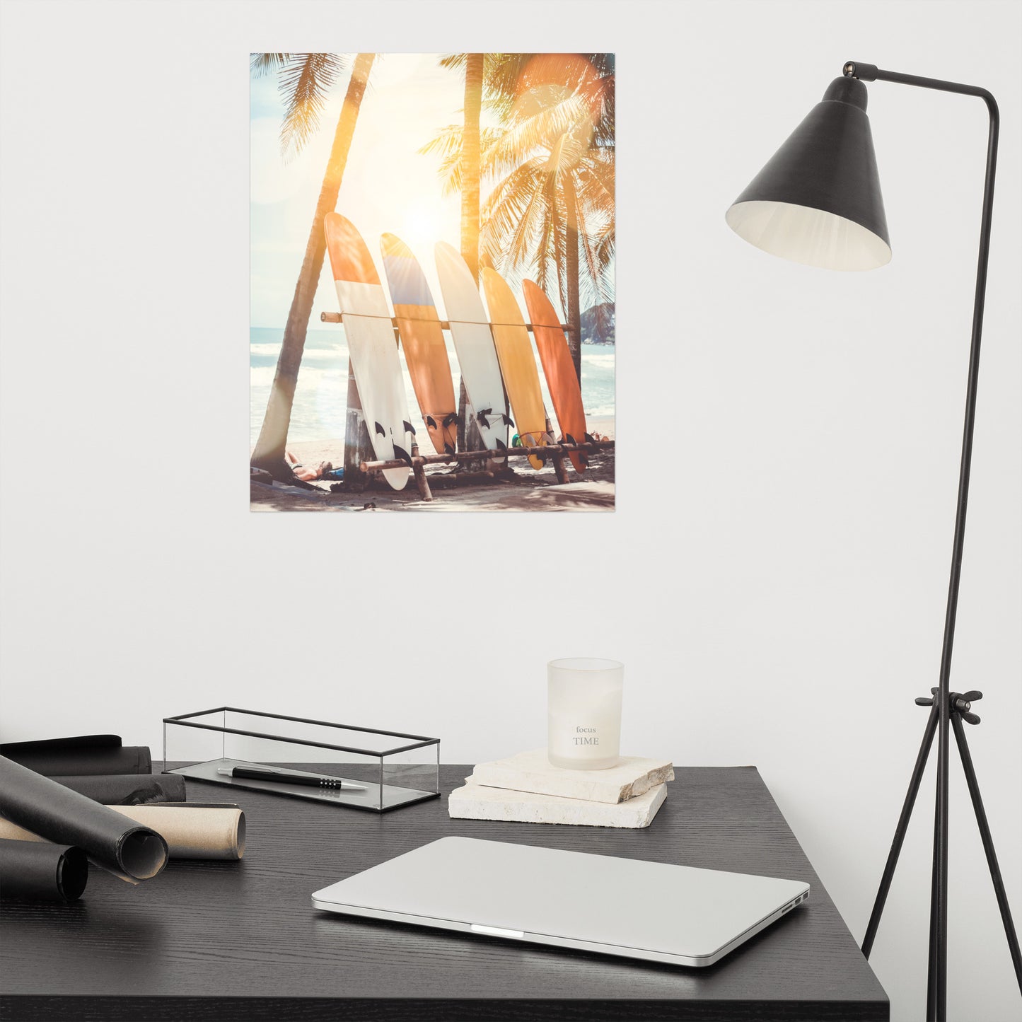 Surfer's Tropical Dreamscape Lifestyle Photograph Loose Wall Art Print